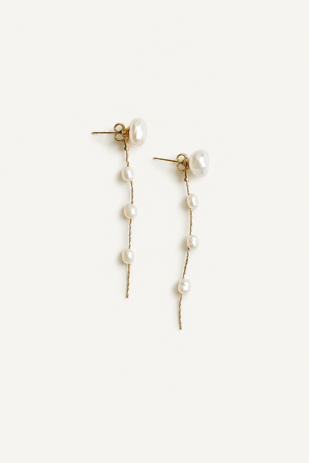 2:1 Micro Freshwater Pearl Strand Earrings