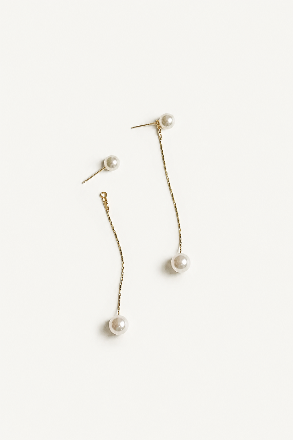 Minimal 2-in-1 Pearl Strand Earrings