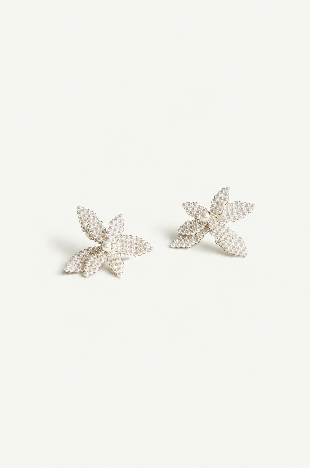 Hayden Pearl Floral Stud Earrings