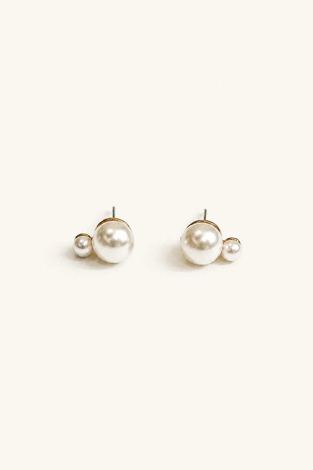 Classic Double Pearl Studs - Sale