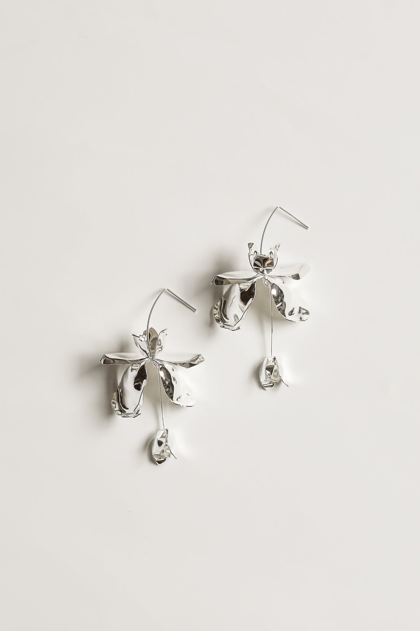 Magnolia Stem Drop Earrings