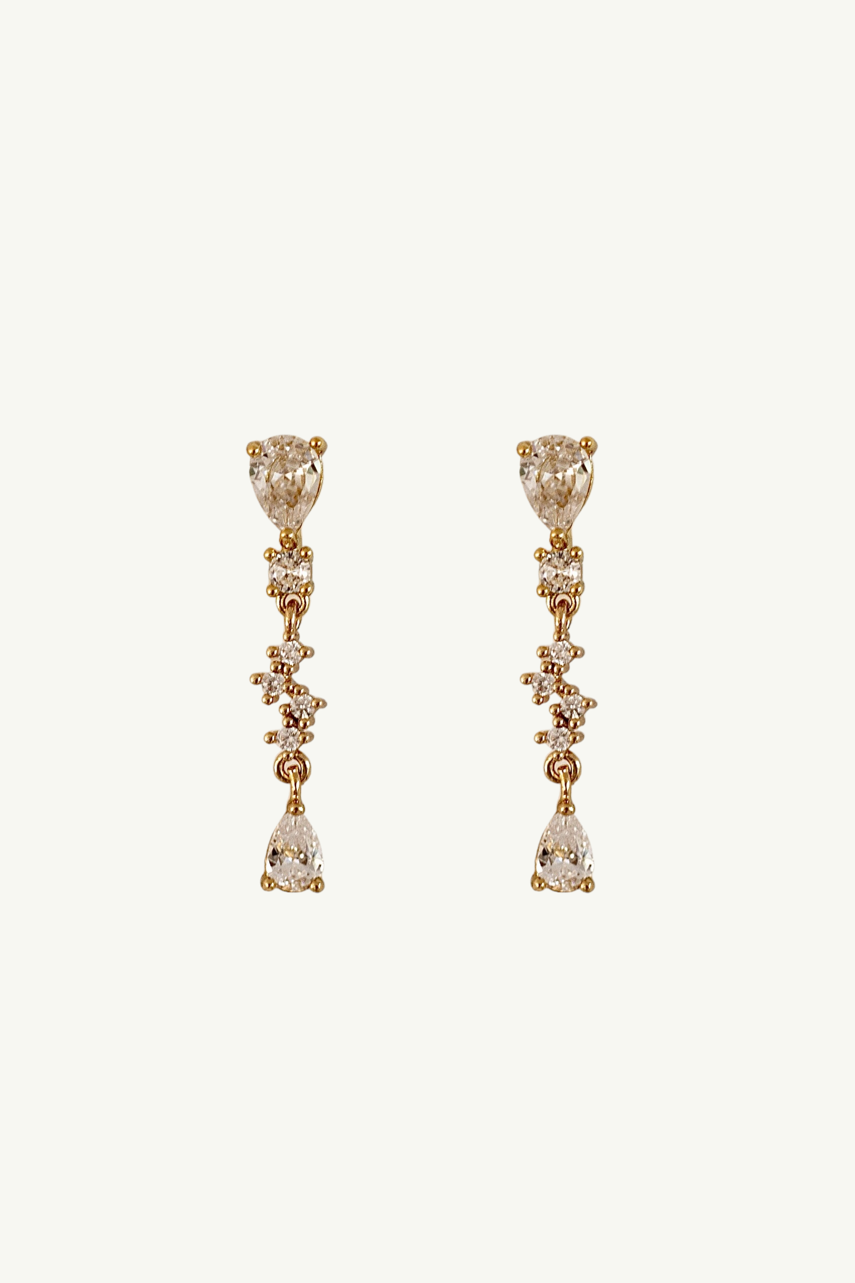 Rhinestone Cluster Drop Earrings - Sale