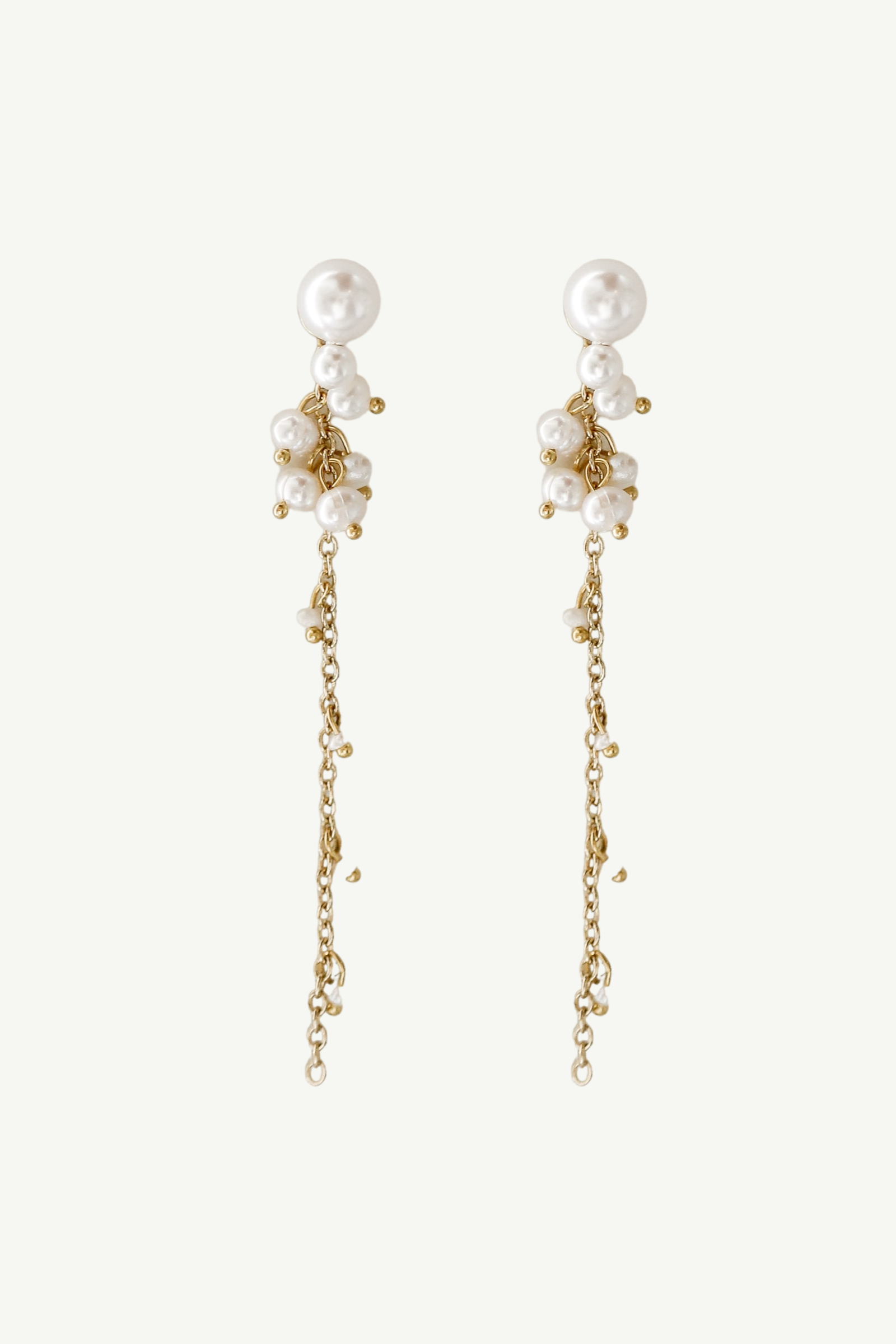 Pearl 2:1 Cluster Strand Earrings - Sale