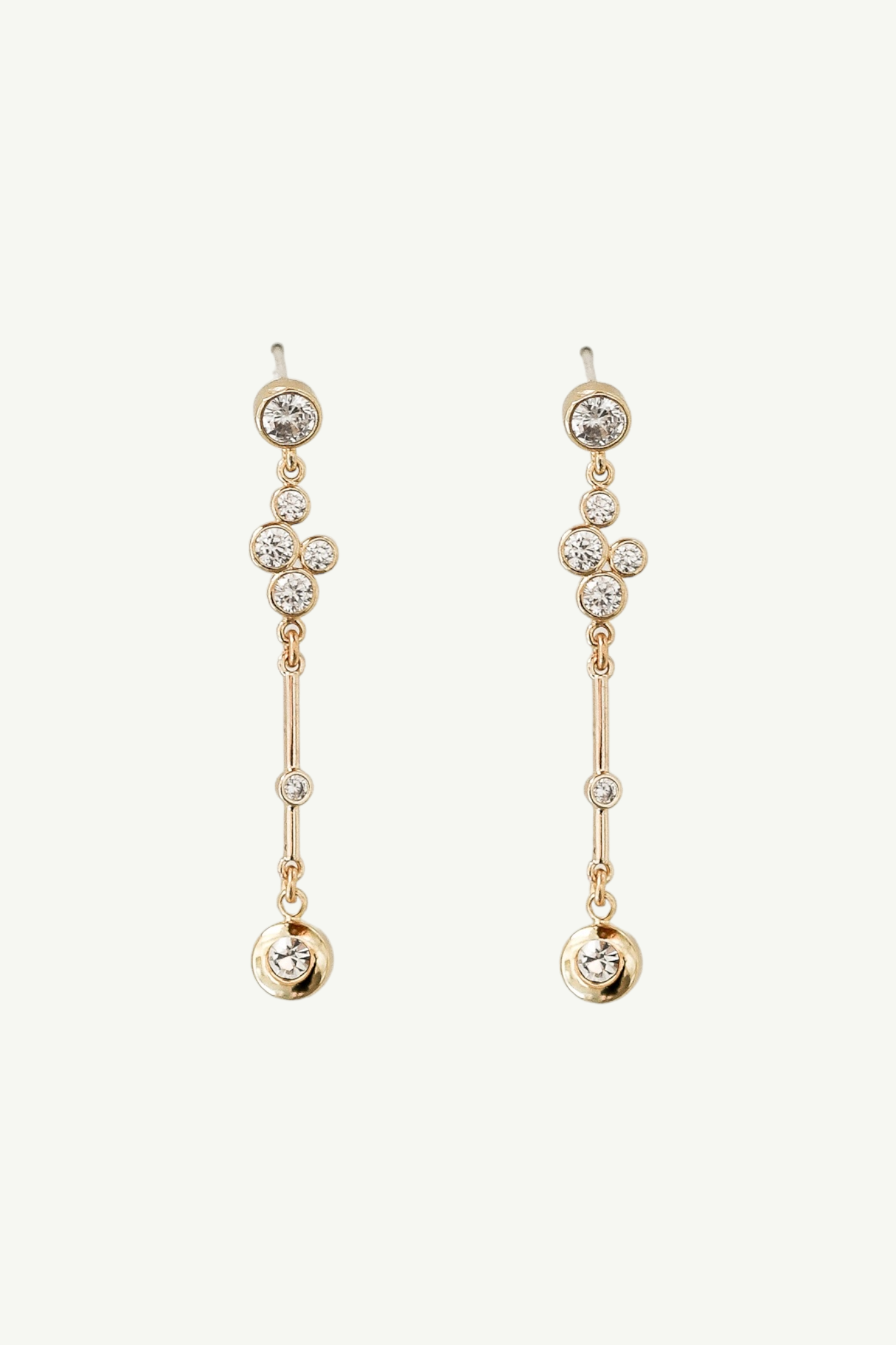 Bezel Cluster Tier Earrings - Sale