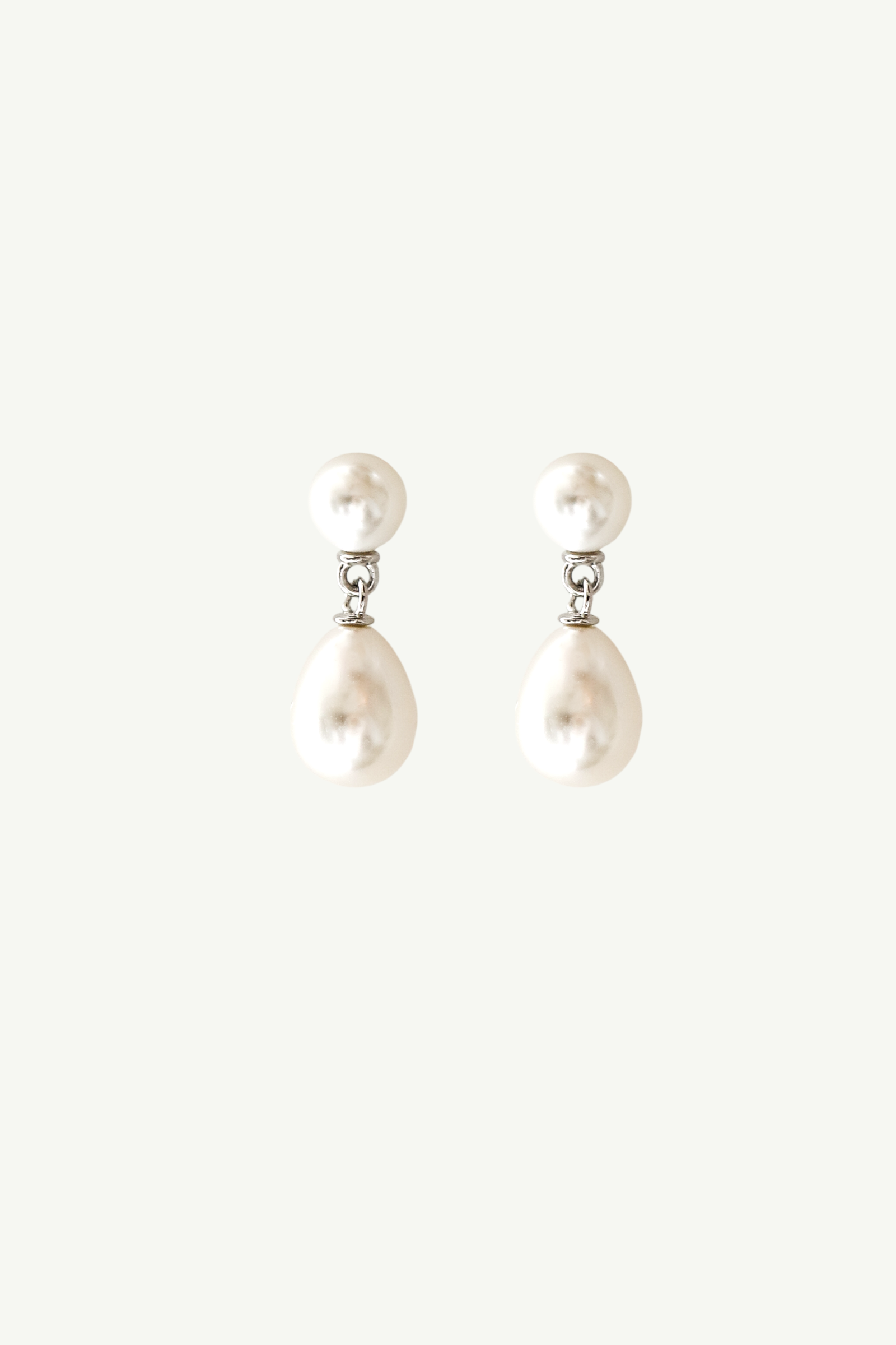 Pearl Double Drop Earrings - Sale