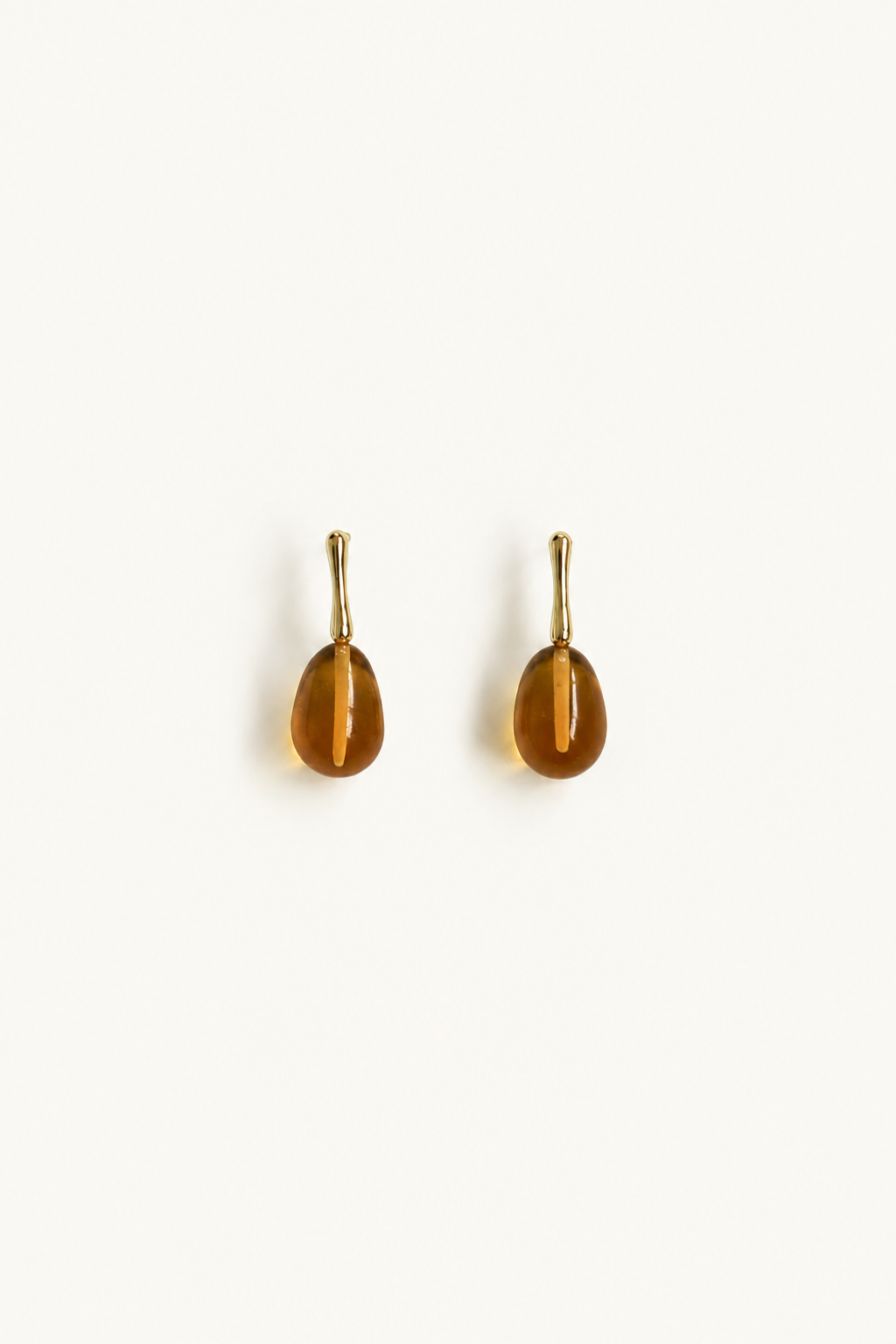 Damier Drop Earrings - Amber