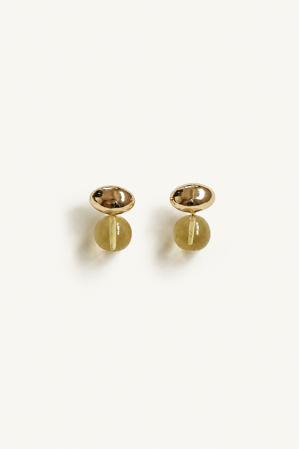 Orb x Glass Sphere Earrings - Butter