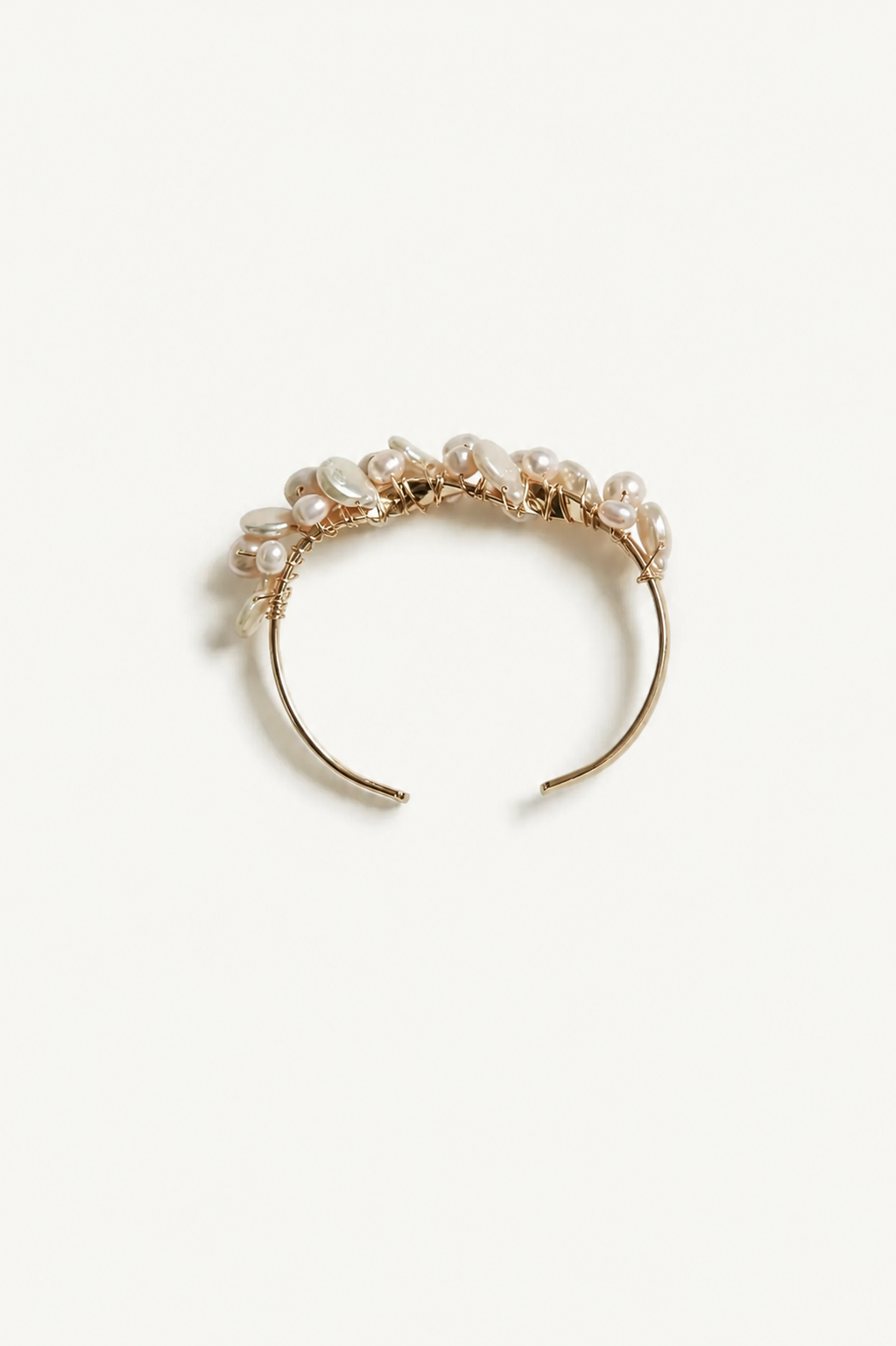 Freshwater Pearl Cluster Cuff Bracelet