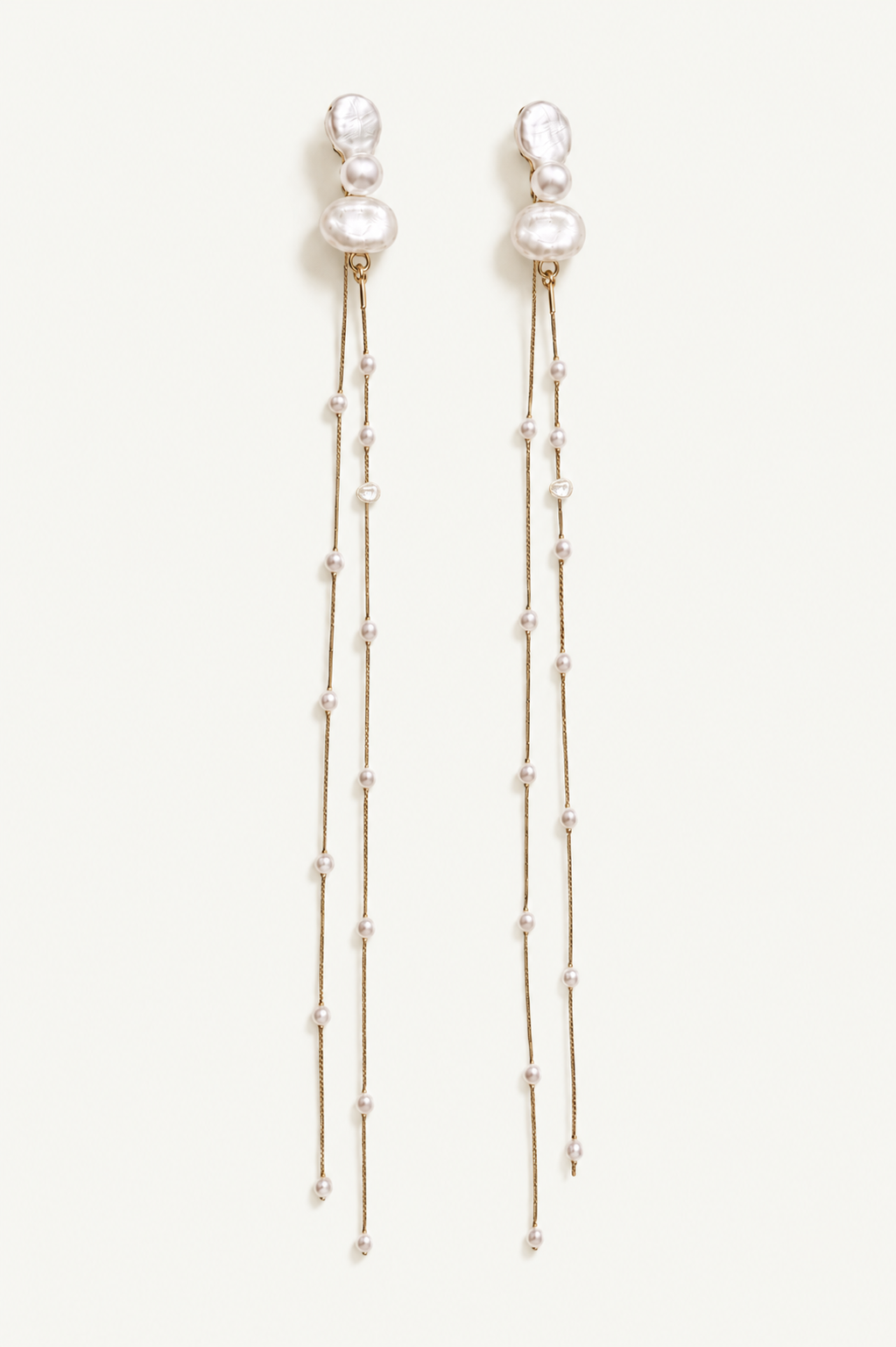 Freshwater Pearl Strand Earrings – Full
