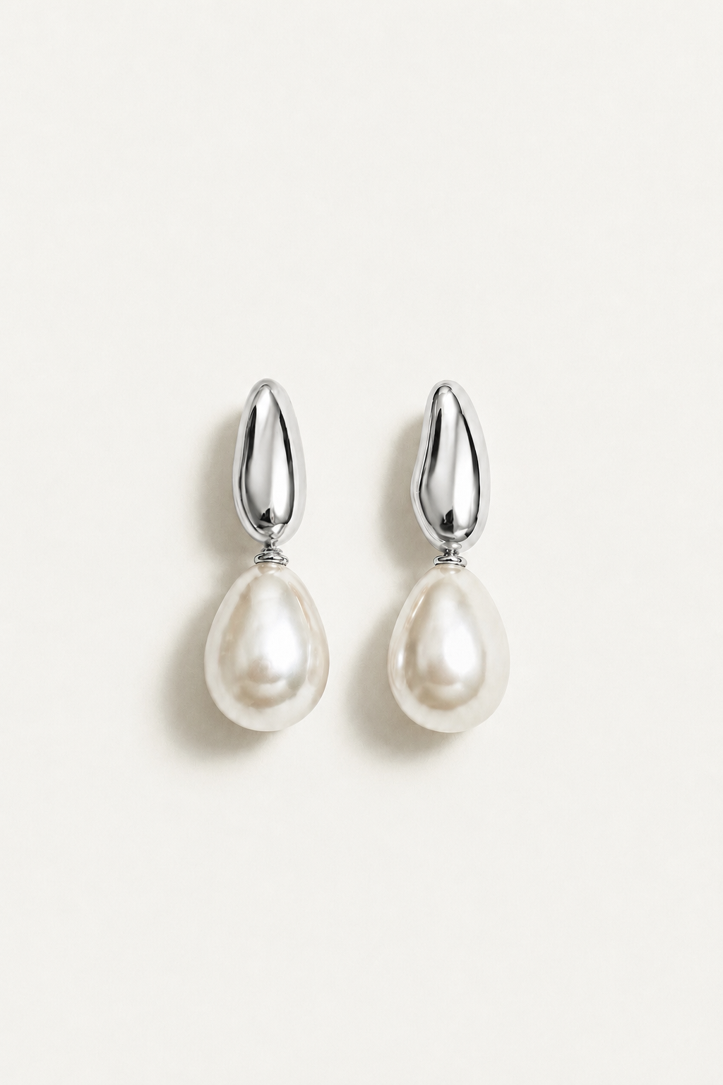 Irregular Orb Pearl Drop Earrings