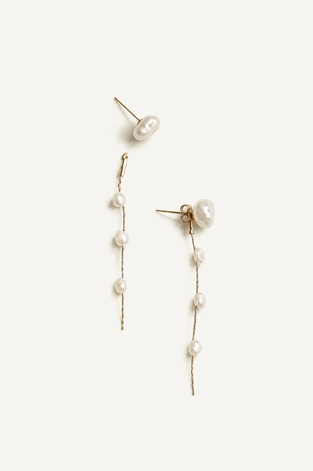 2:1 Micro Freshwater Pearl Strand Earrings