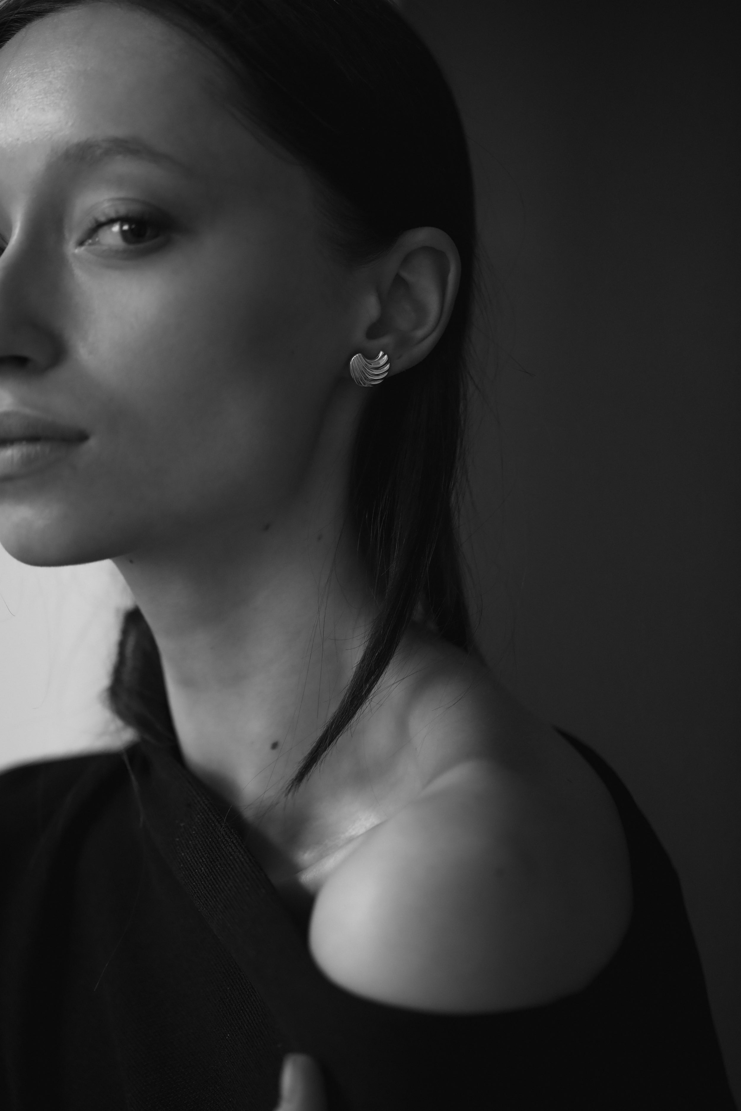 Current Sculptural Stud Earrings