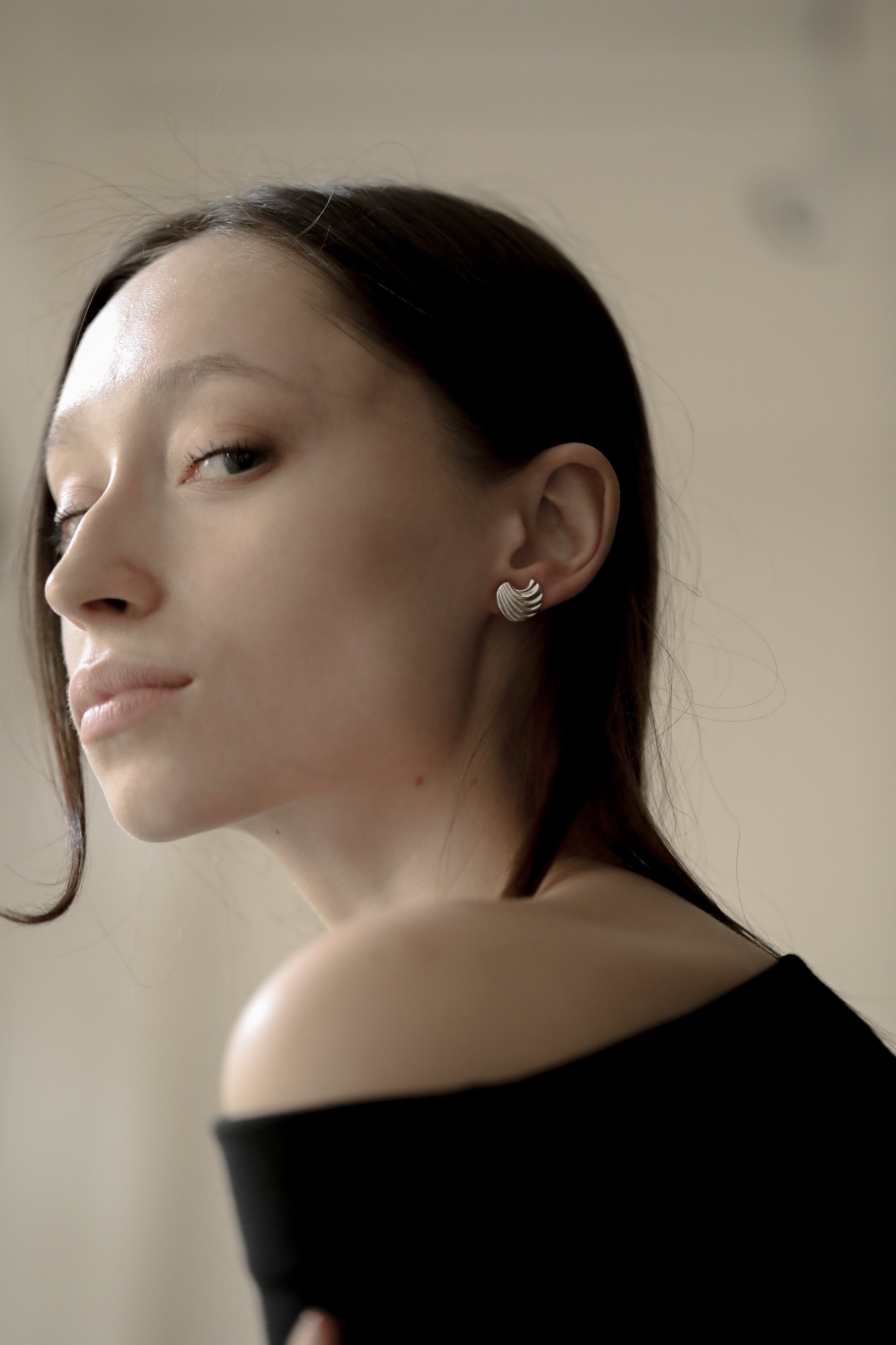 Current Sculptural Stud Earrings