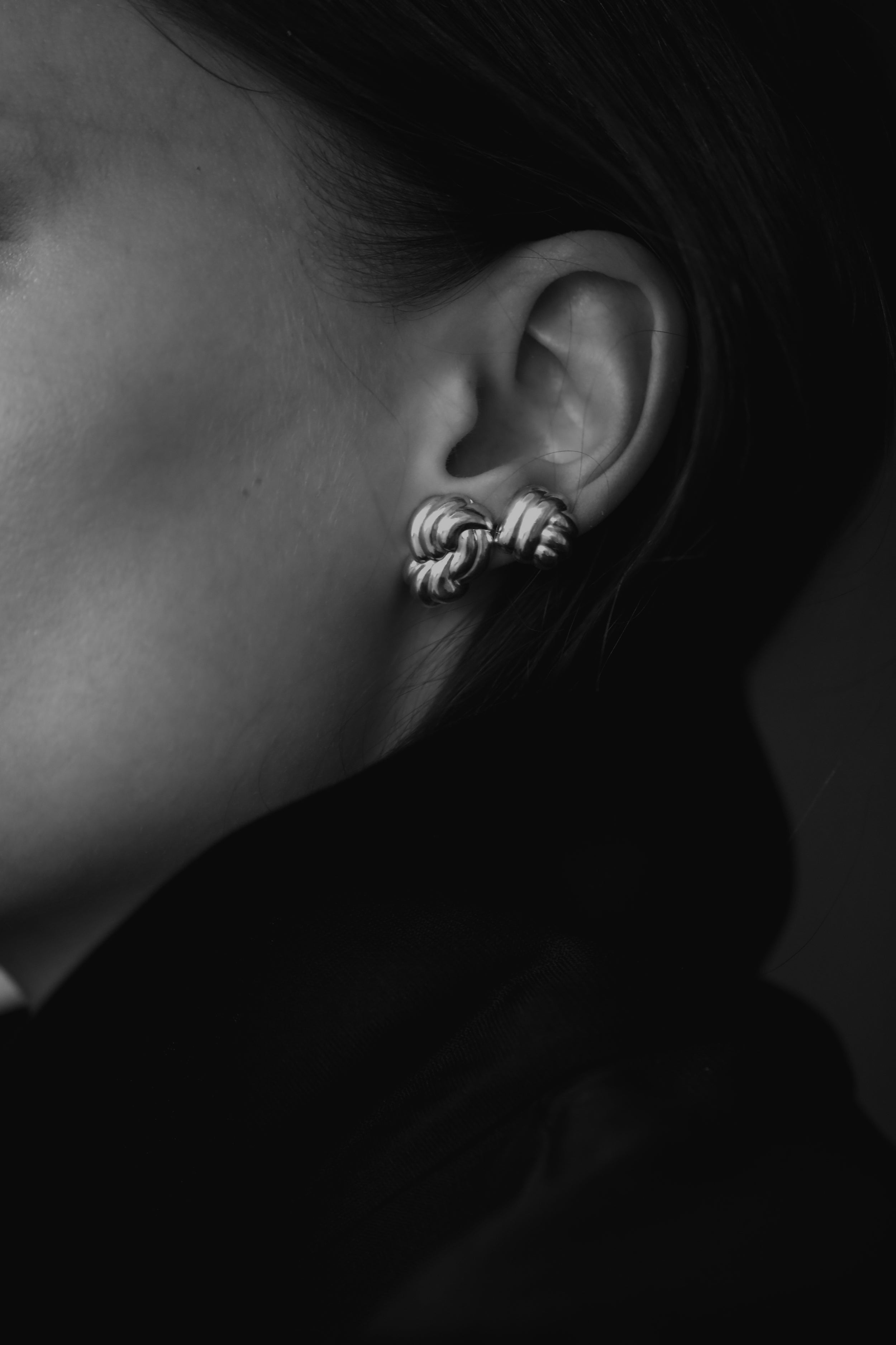 Knotwork Sculptural Stud Earring Set