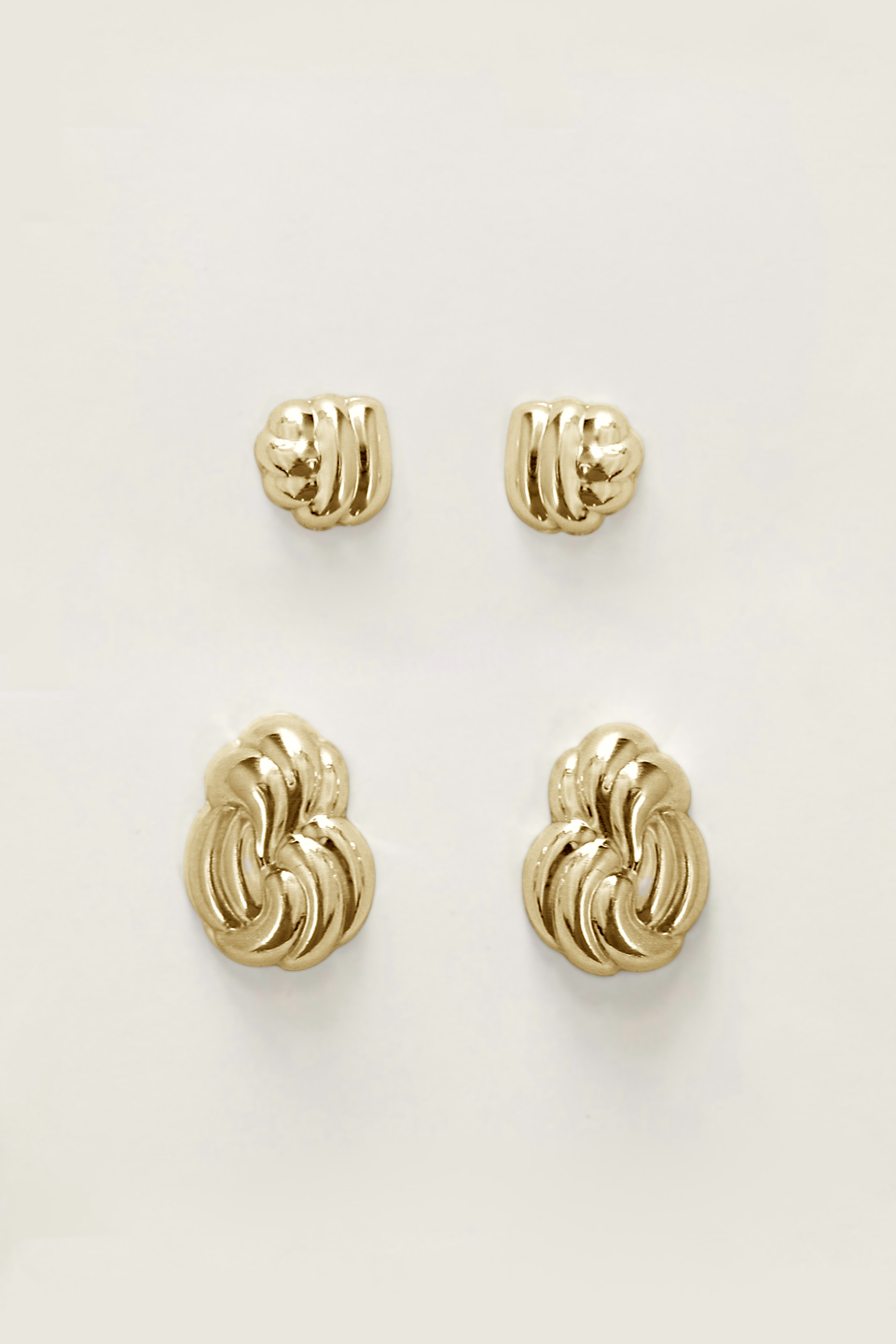 Knotwork Sculptural Stud Earring Set
