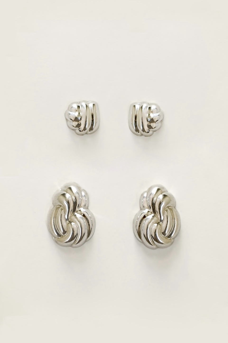 Knotwork Sculptural Stud Earring Set
