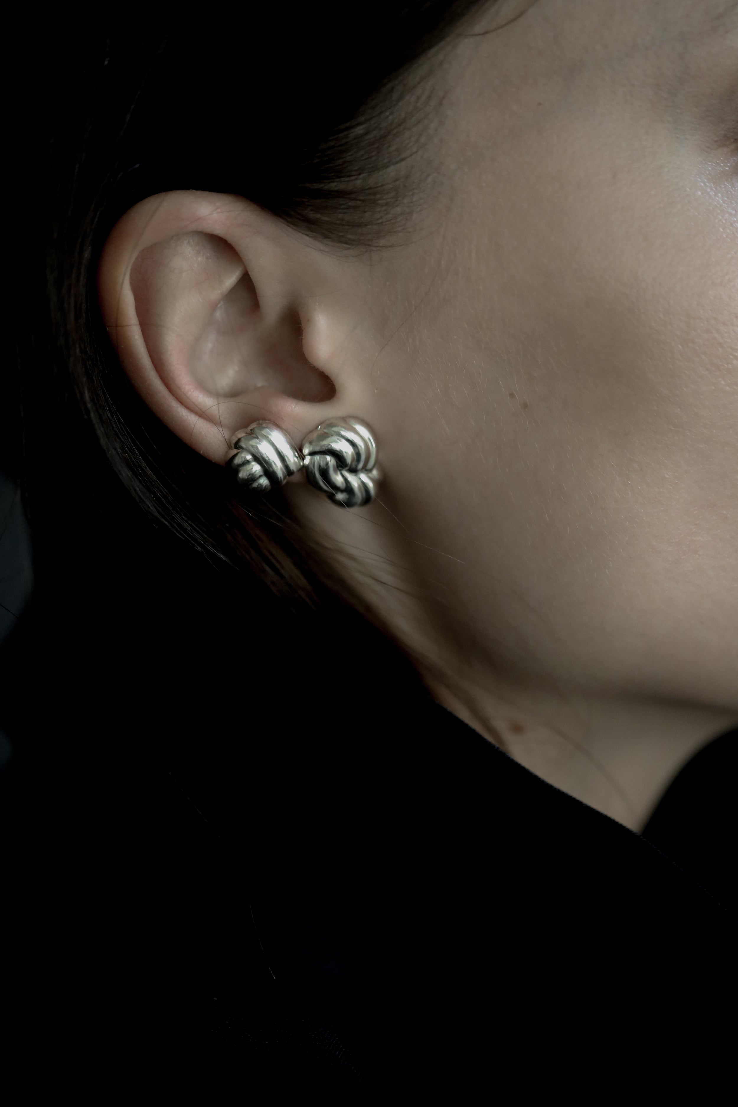 Knotwork Sculptural Stud Earring Set