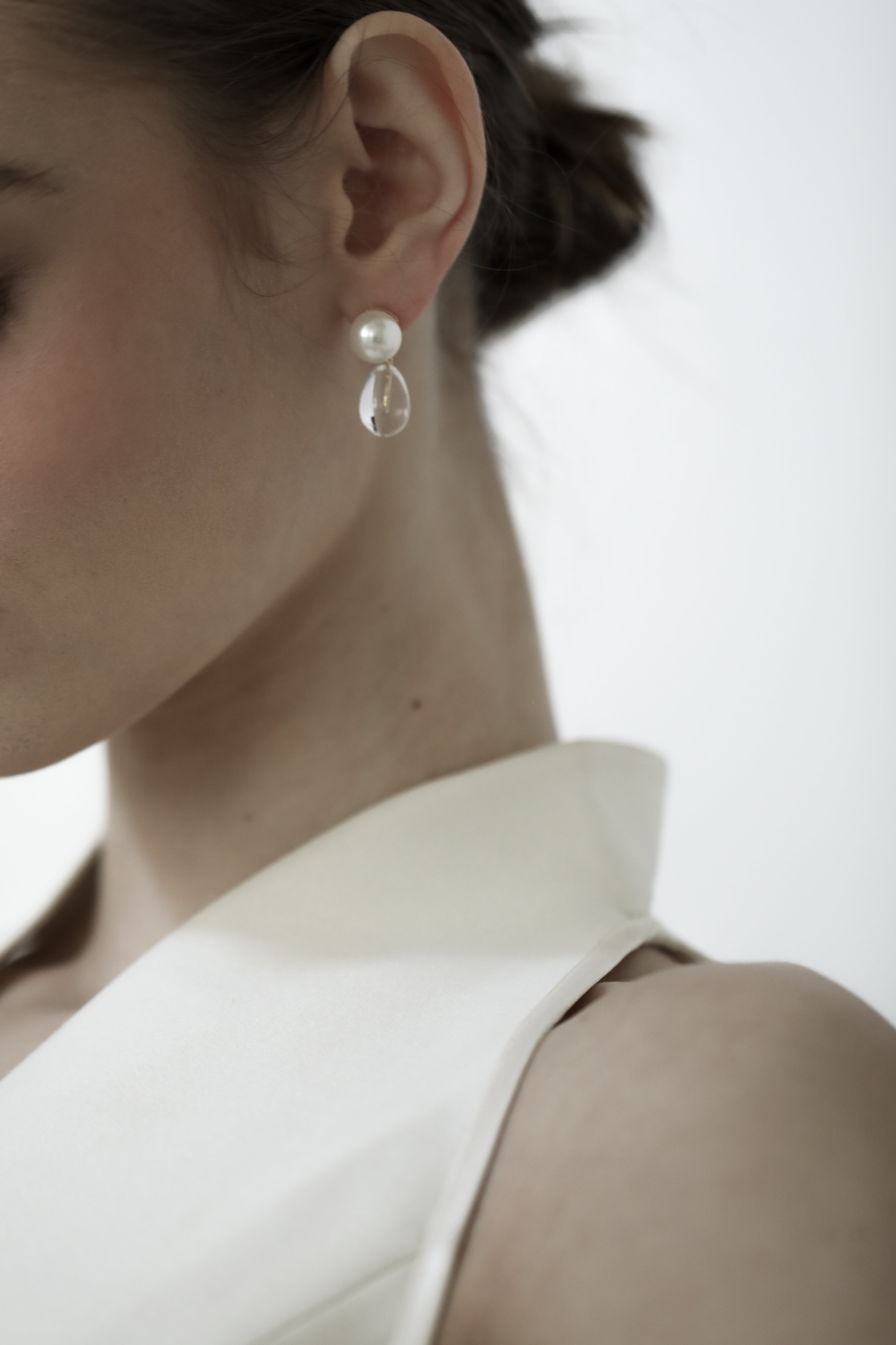 ガラス×パールドロップ