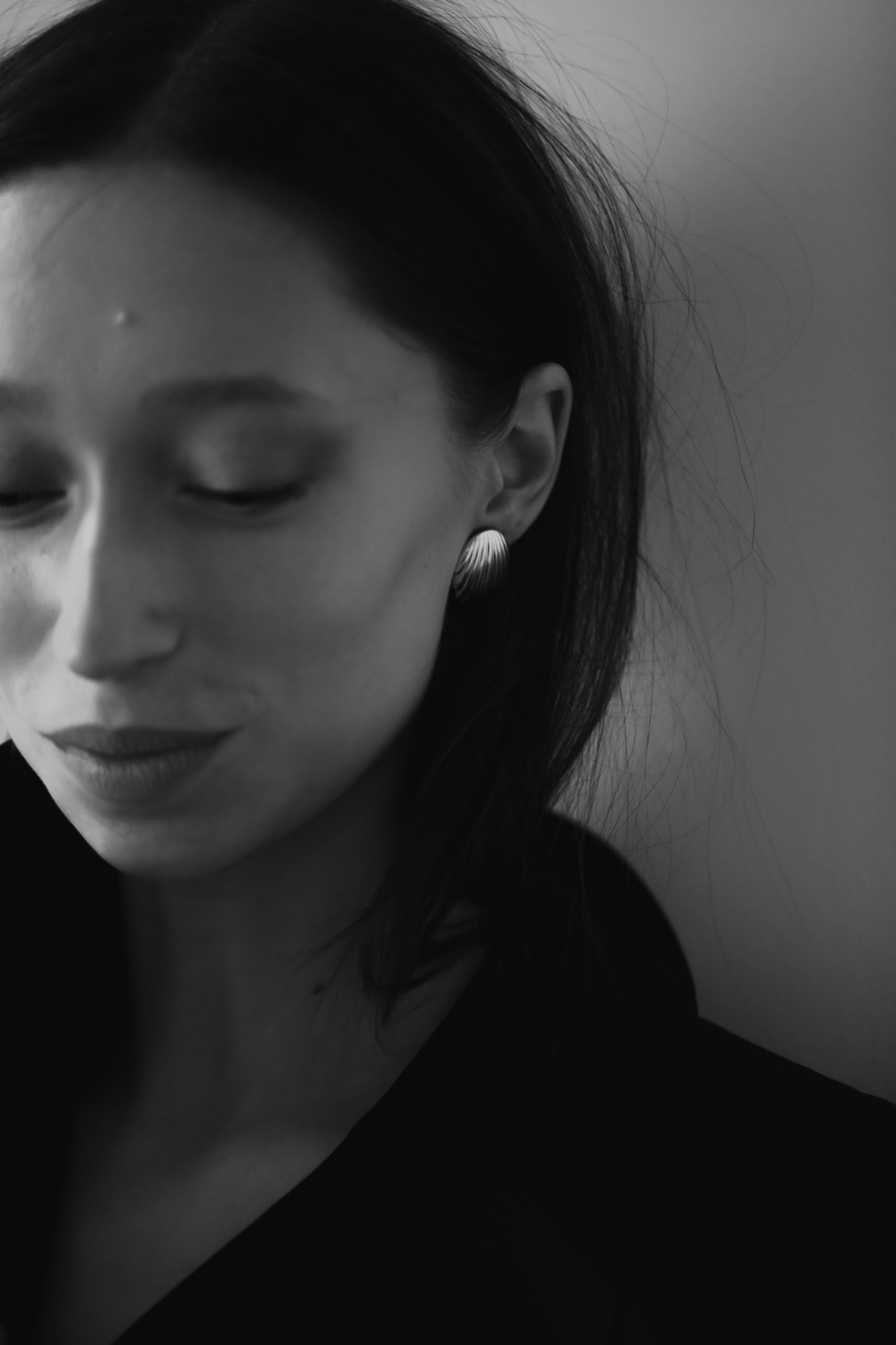 Scallop Shell Stud Earrings