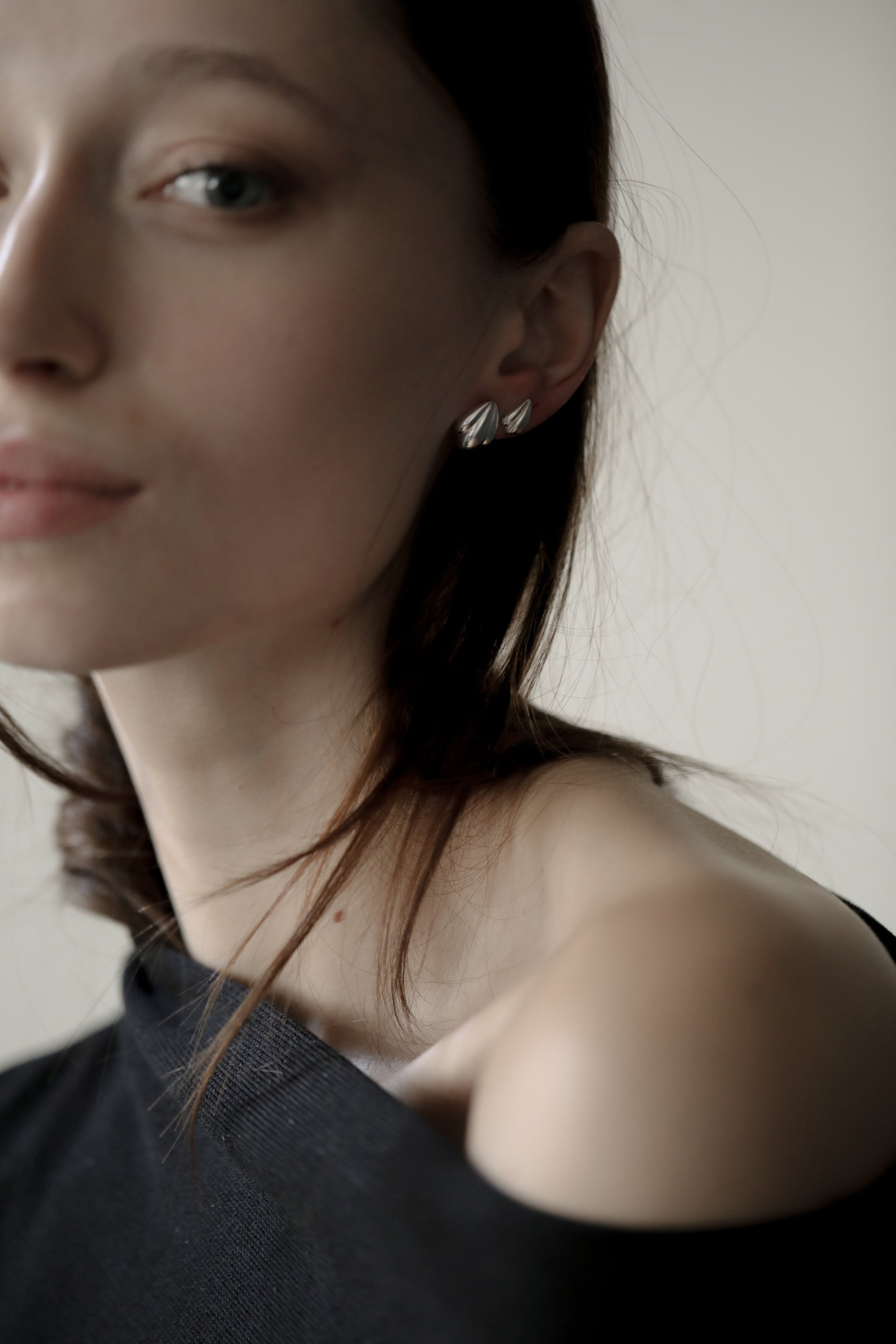 Scallop Sculptural Stud Earring Set