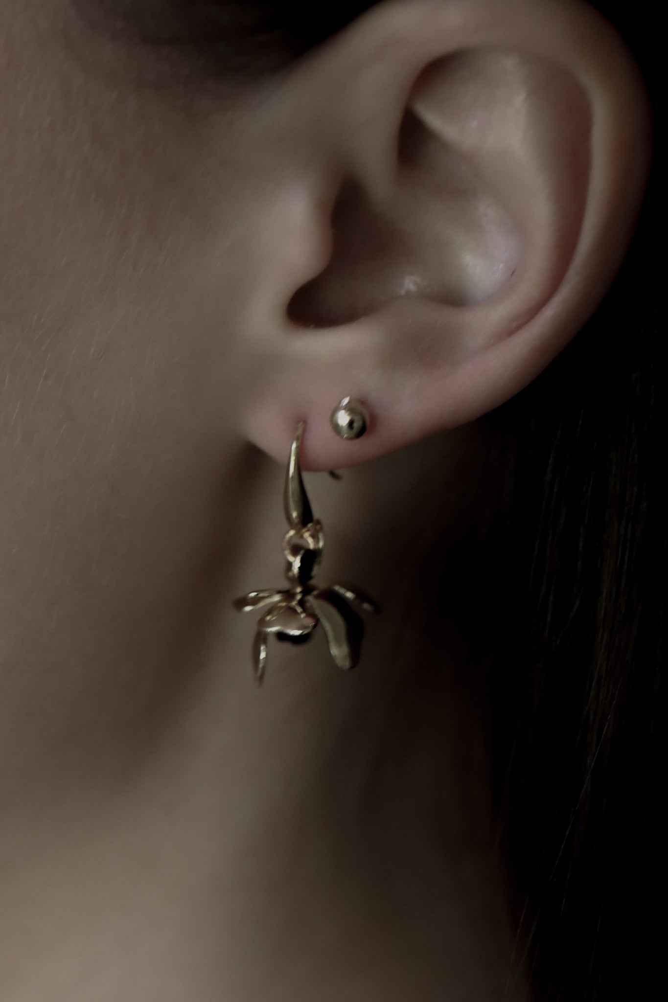 Floral Abstract Drop Earrings - Sale