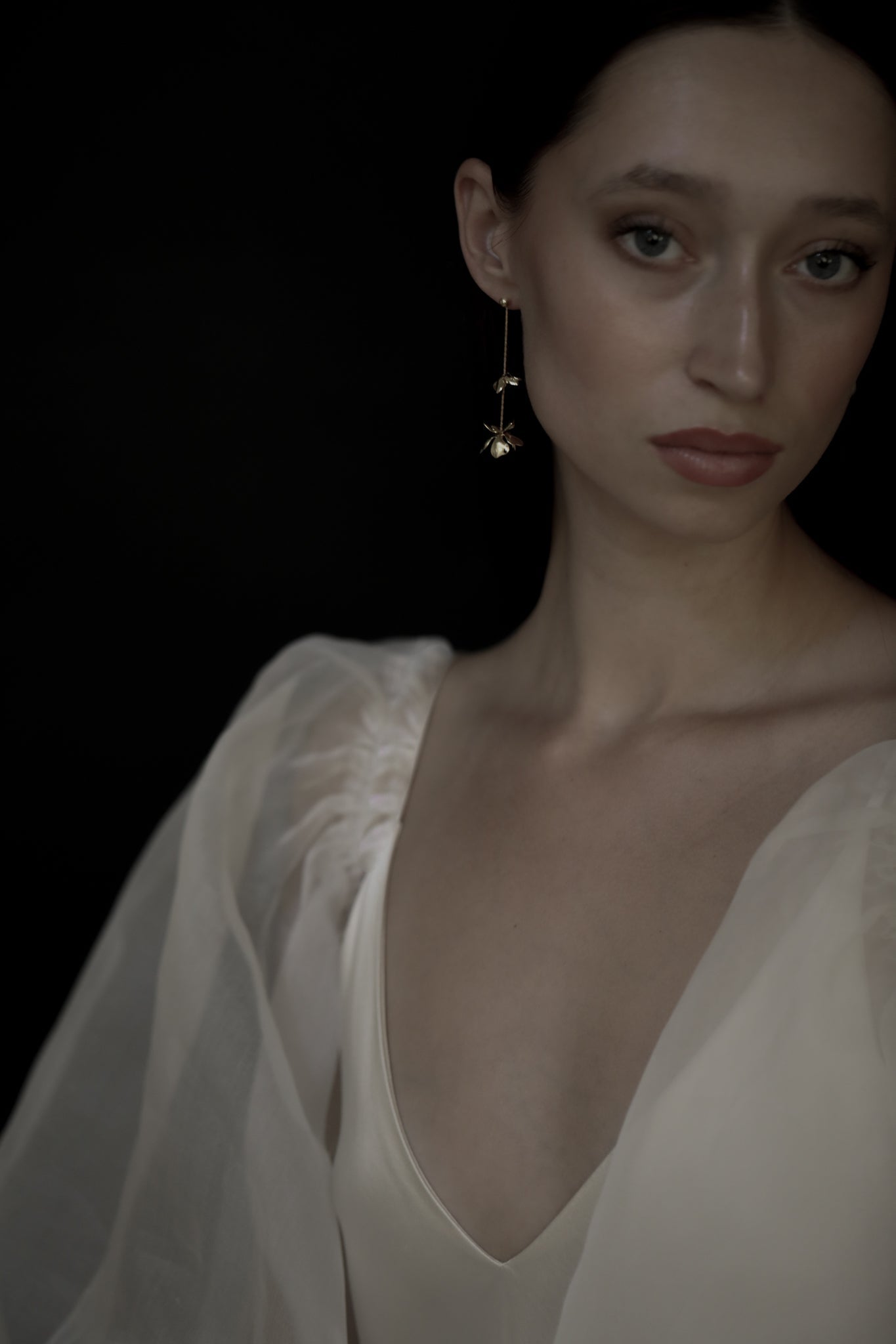 Floral 2:1 Abstract Strand Earrings - Sale