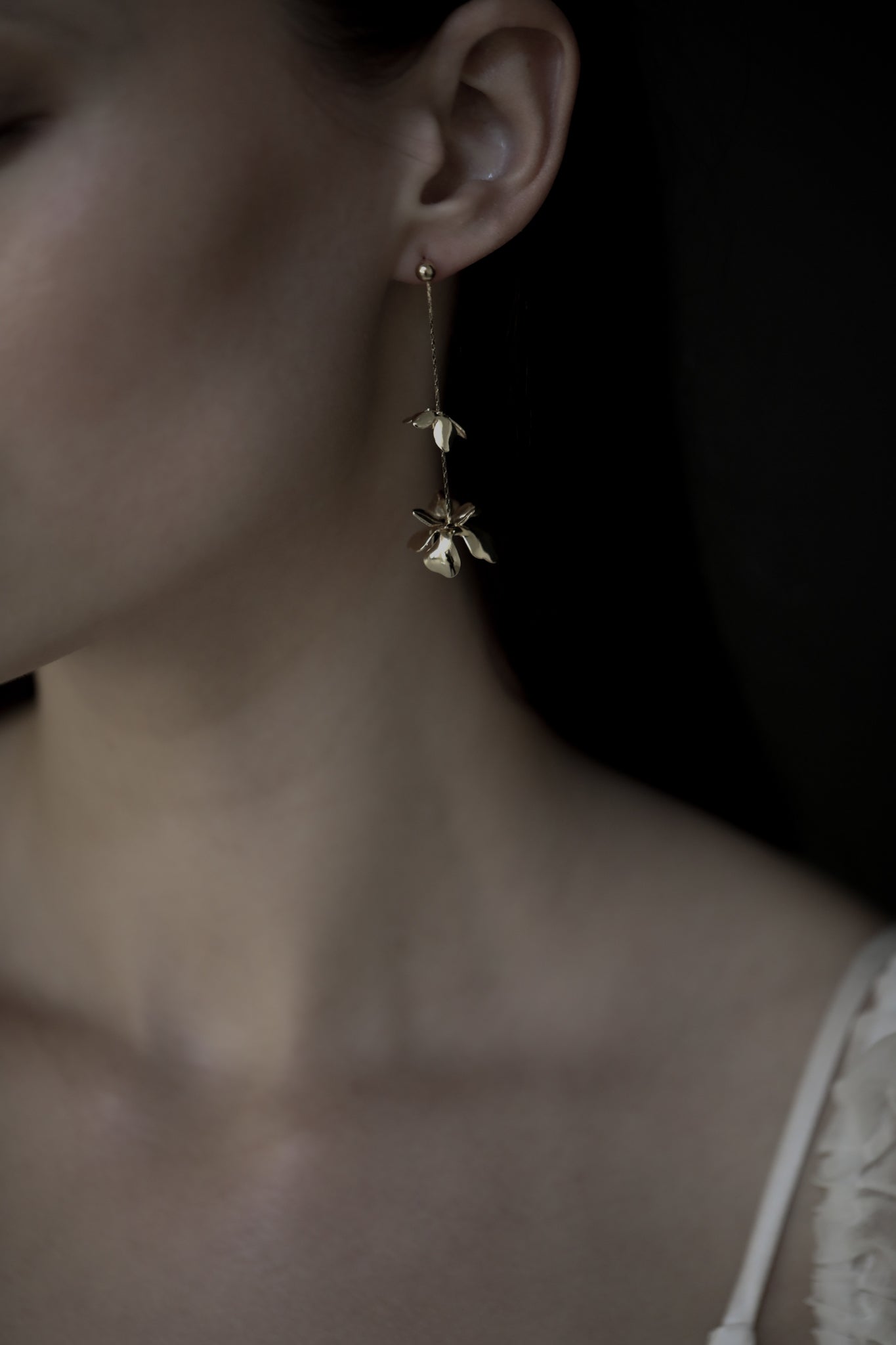 Floral 2:1 Abstract Strand Earrings - Sale