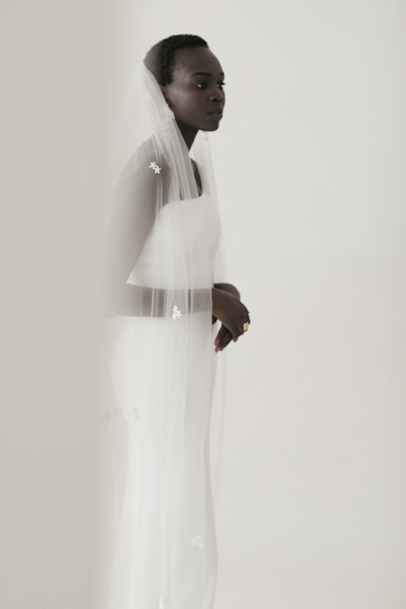 Aster Raffia Veil