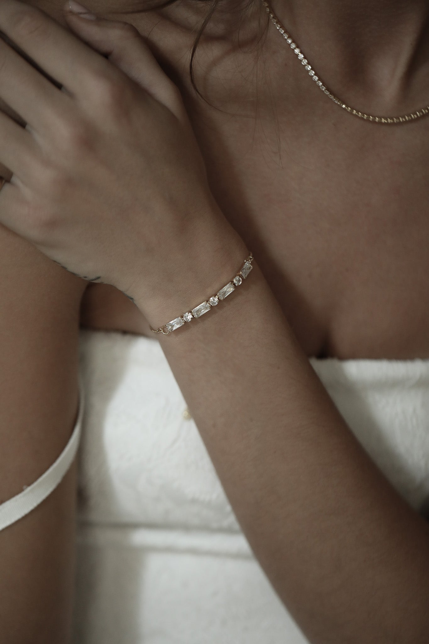 Baguette Gold Bolo Bracelet - Sale