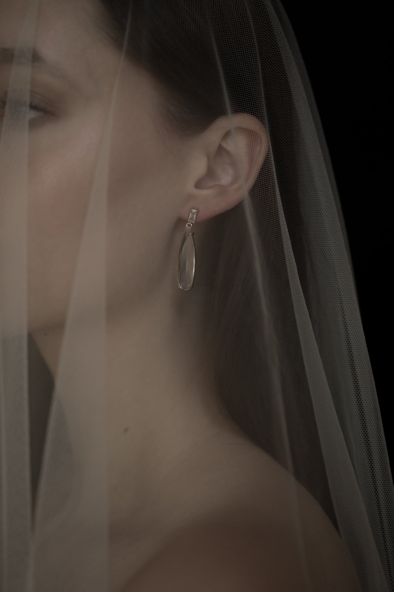 Baguette Dewdrop Earring - Sale