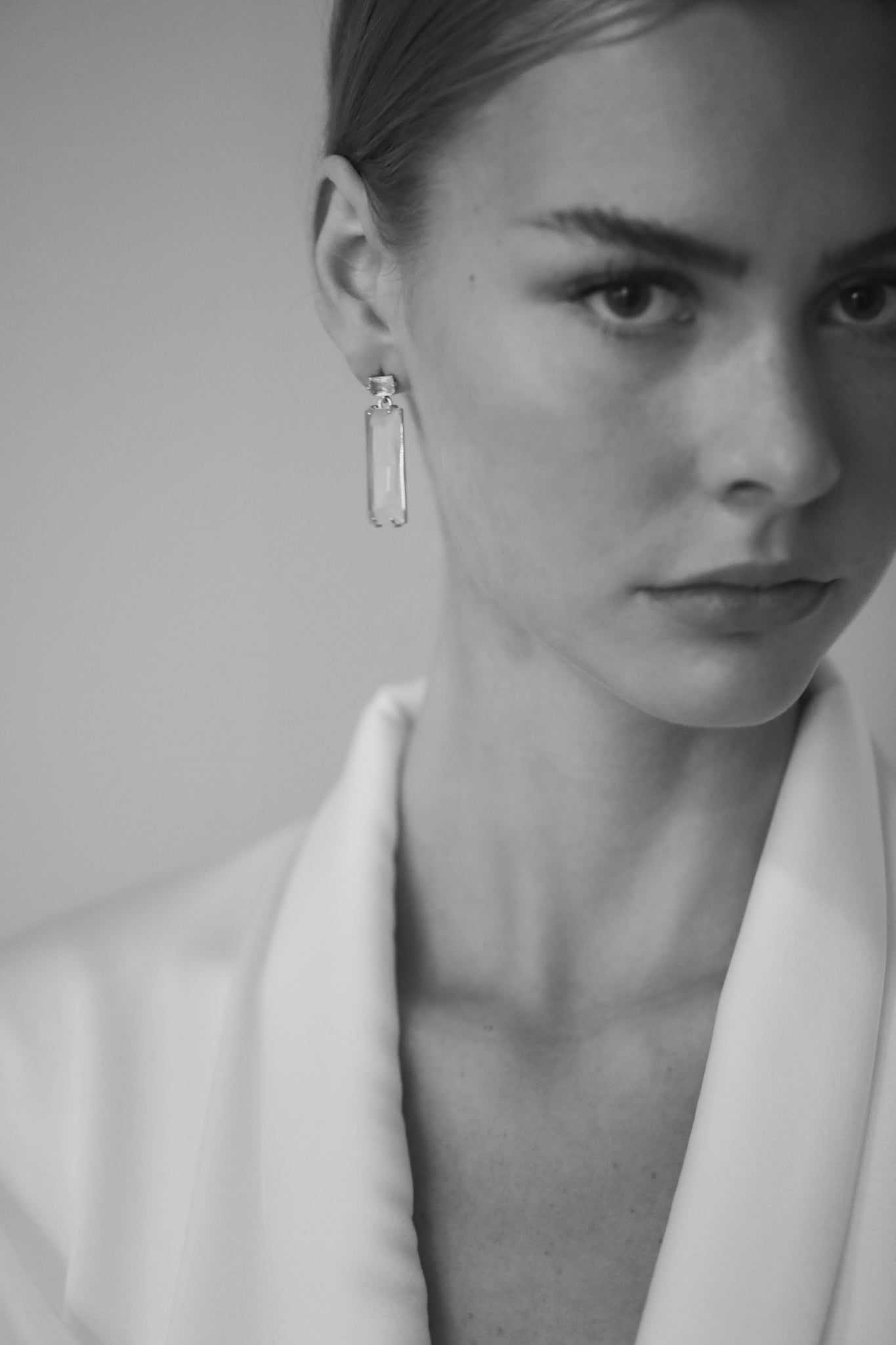 Baguette Glass Drop Earrings - Sale