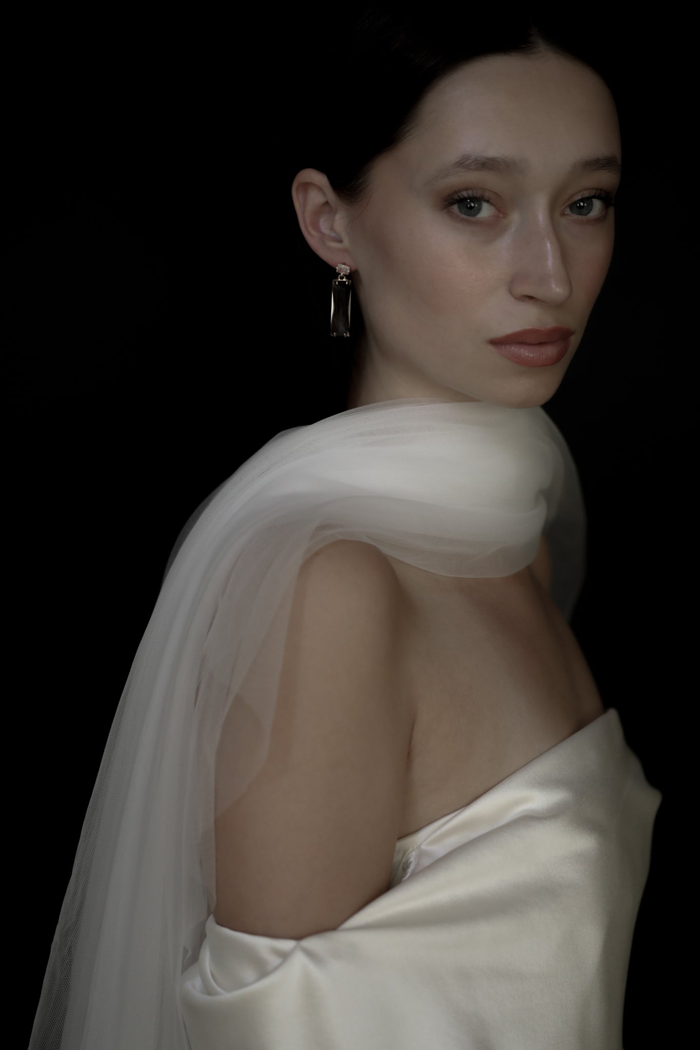 Baguette Glass Drop Earrings - Sale