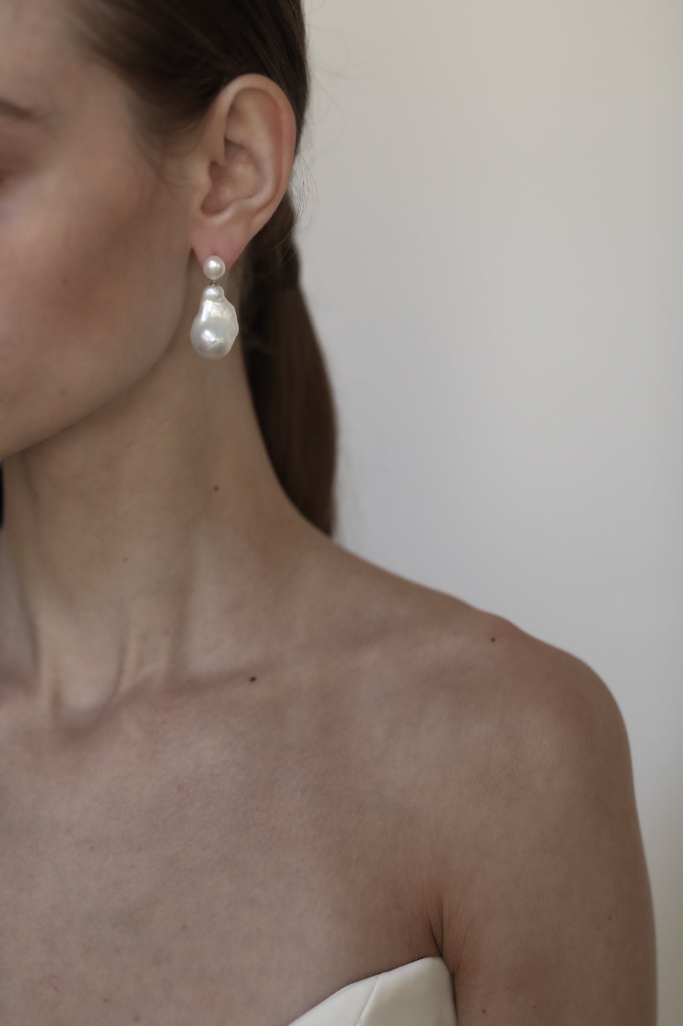 Baroque Pearl Drop Earrings - Sale