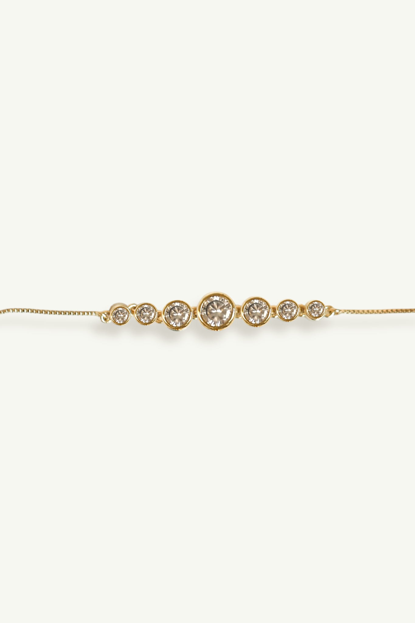 Bezel Gold Bolo Bracelet - Sale