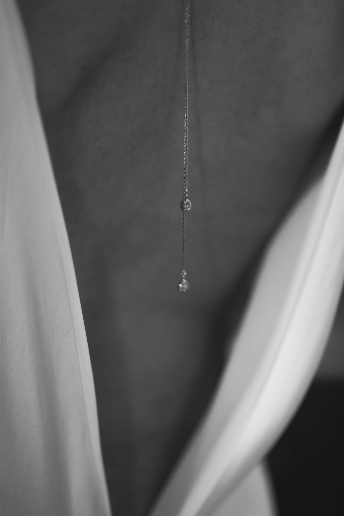 Bezel Crystal Lariat Necklace - Sale