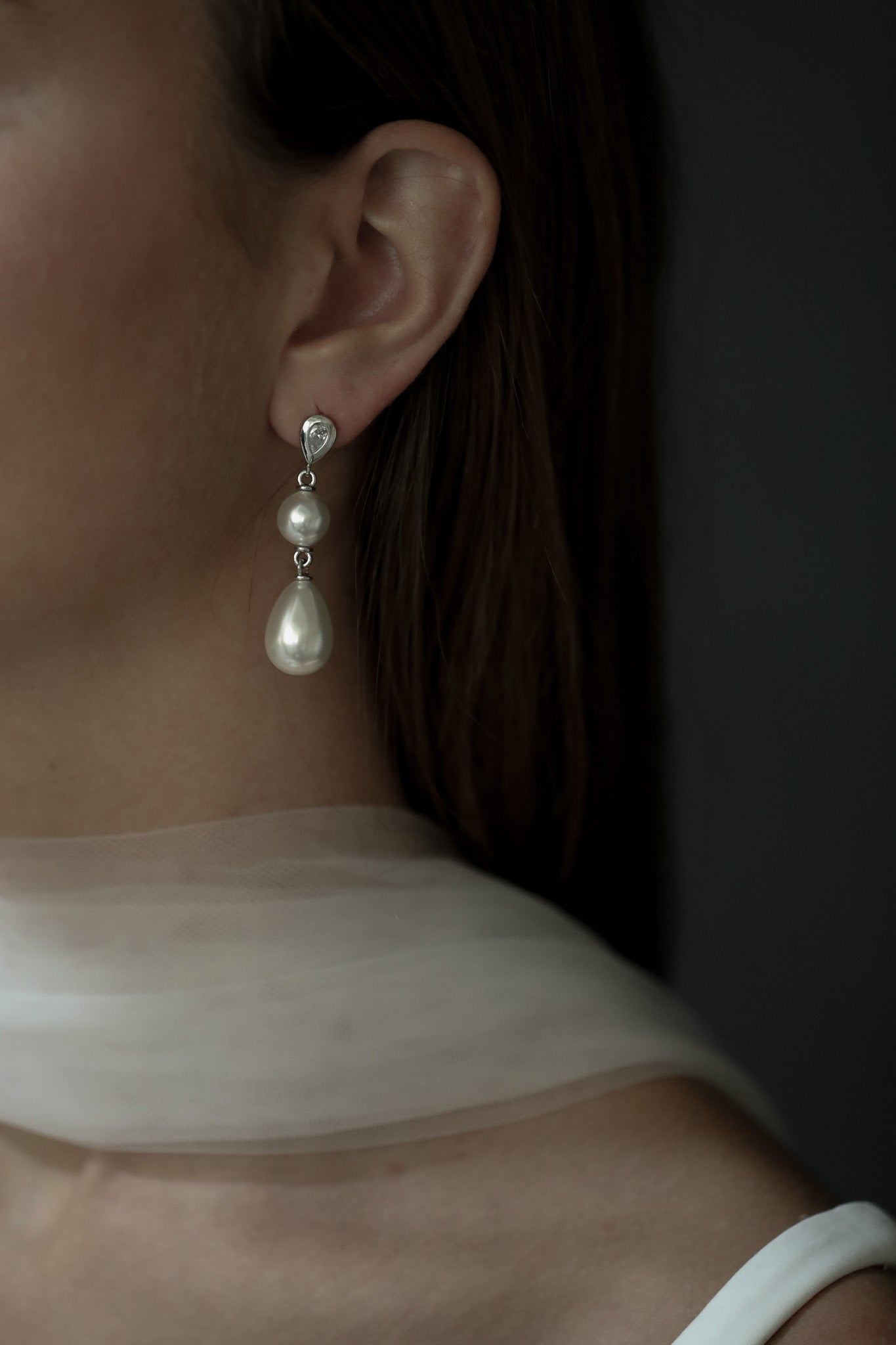 Bezel Pearl Triple Drop - Sale