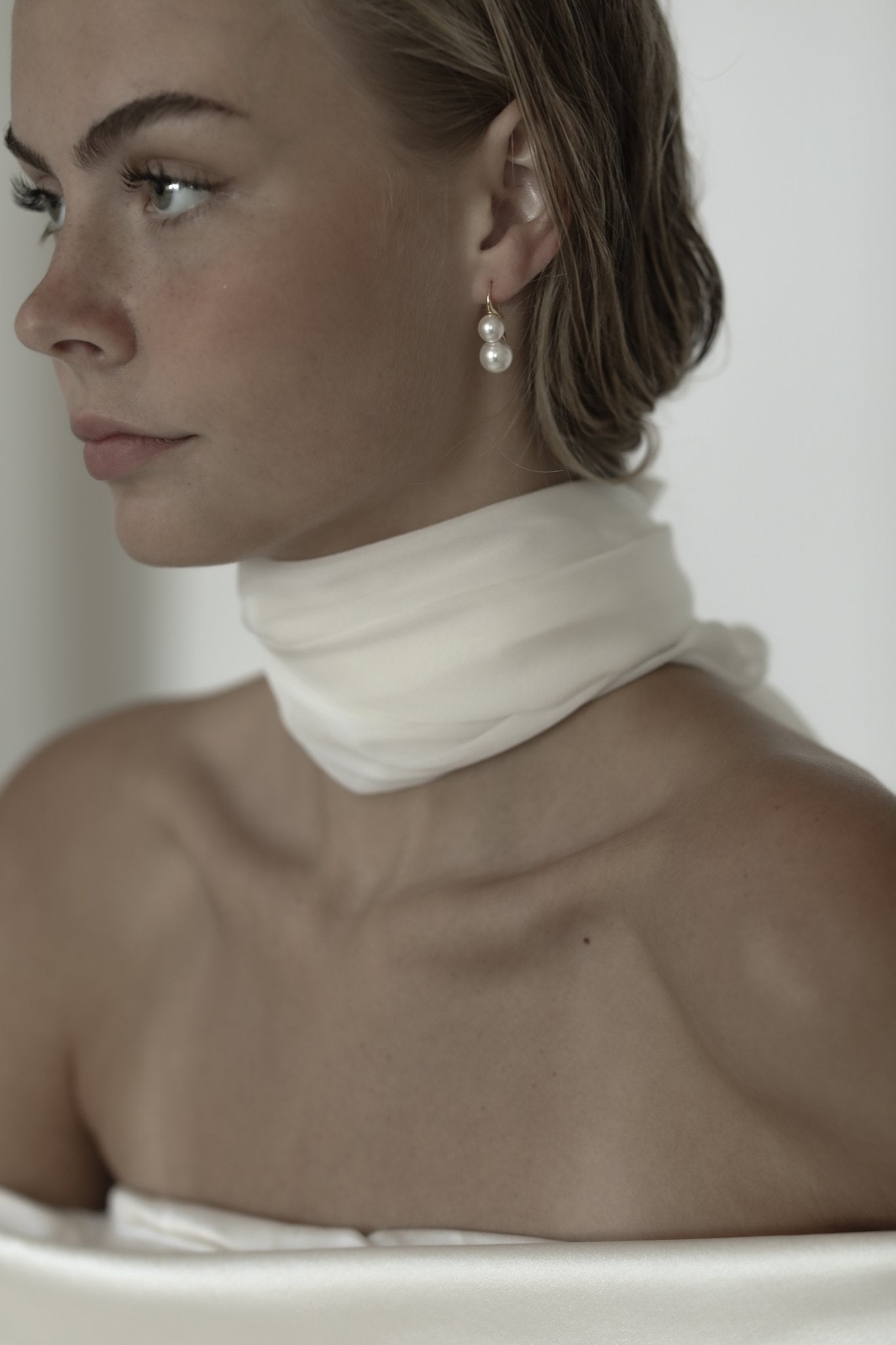 Double Pearl Cooper Drop - Sale