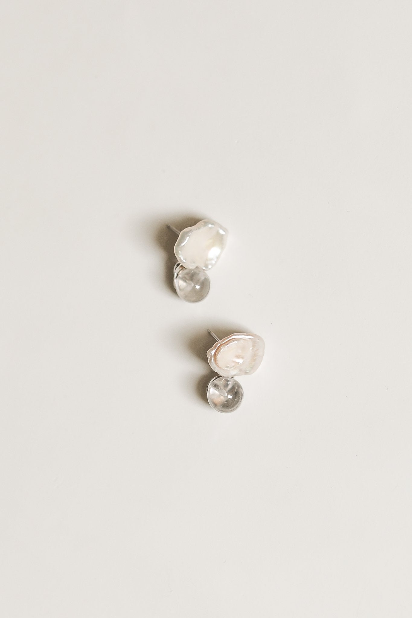 Coastal Glass x Pearl Drop Earrings - Main Image