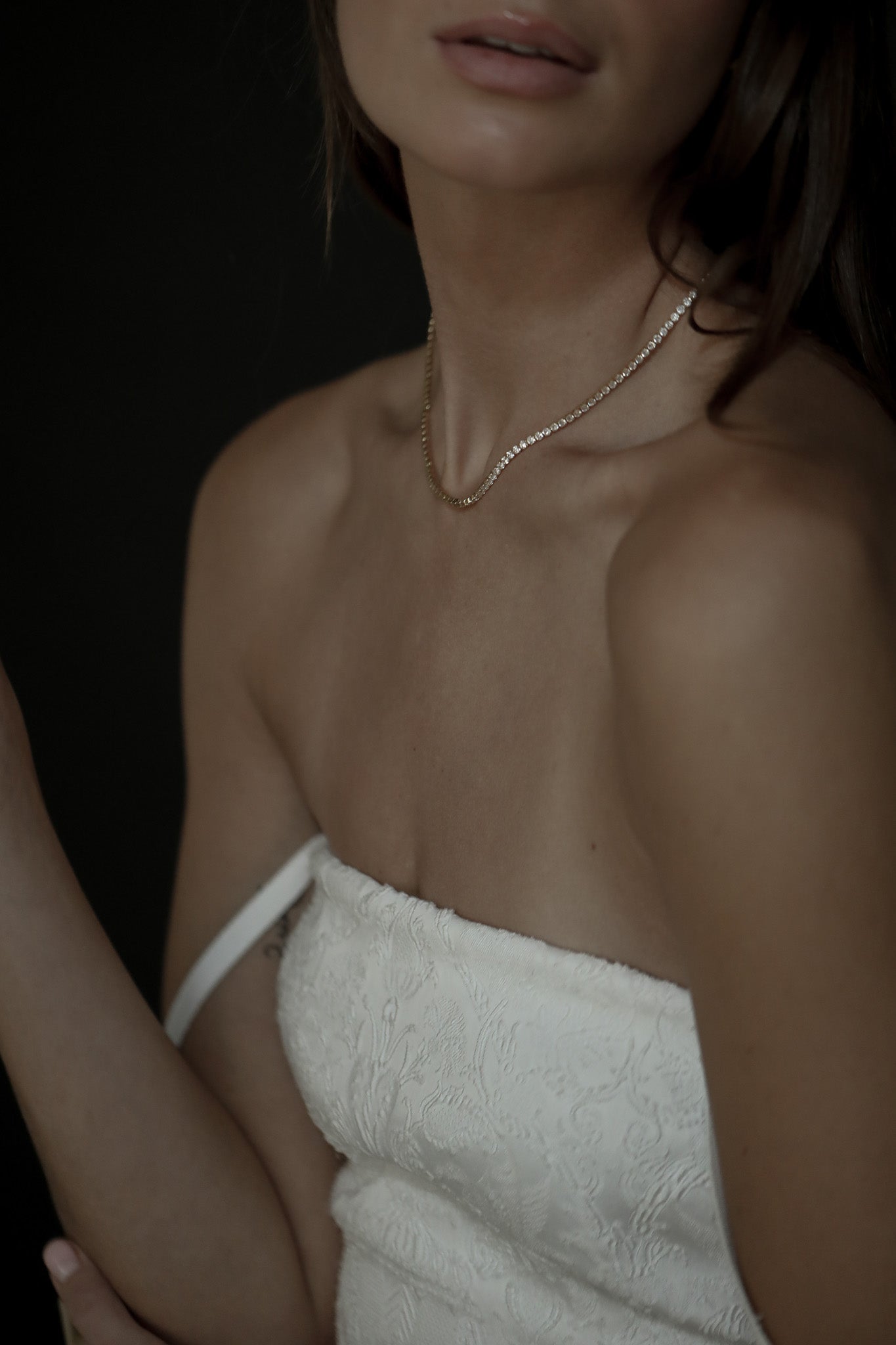 Dainty Crystal Tennis Necklace - Sale