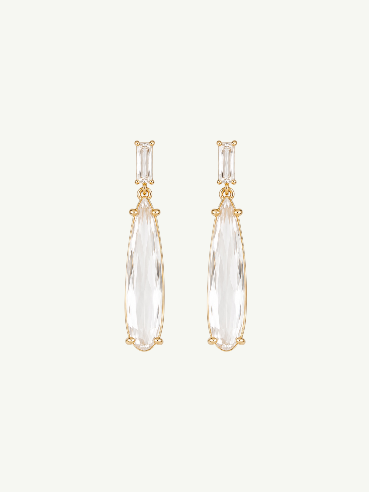 Baguette Dewdrop Earring - Sale
