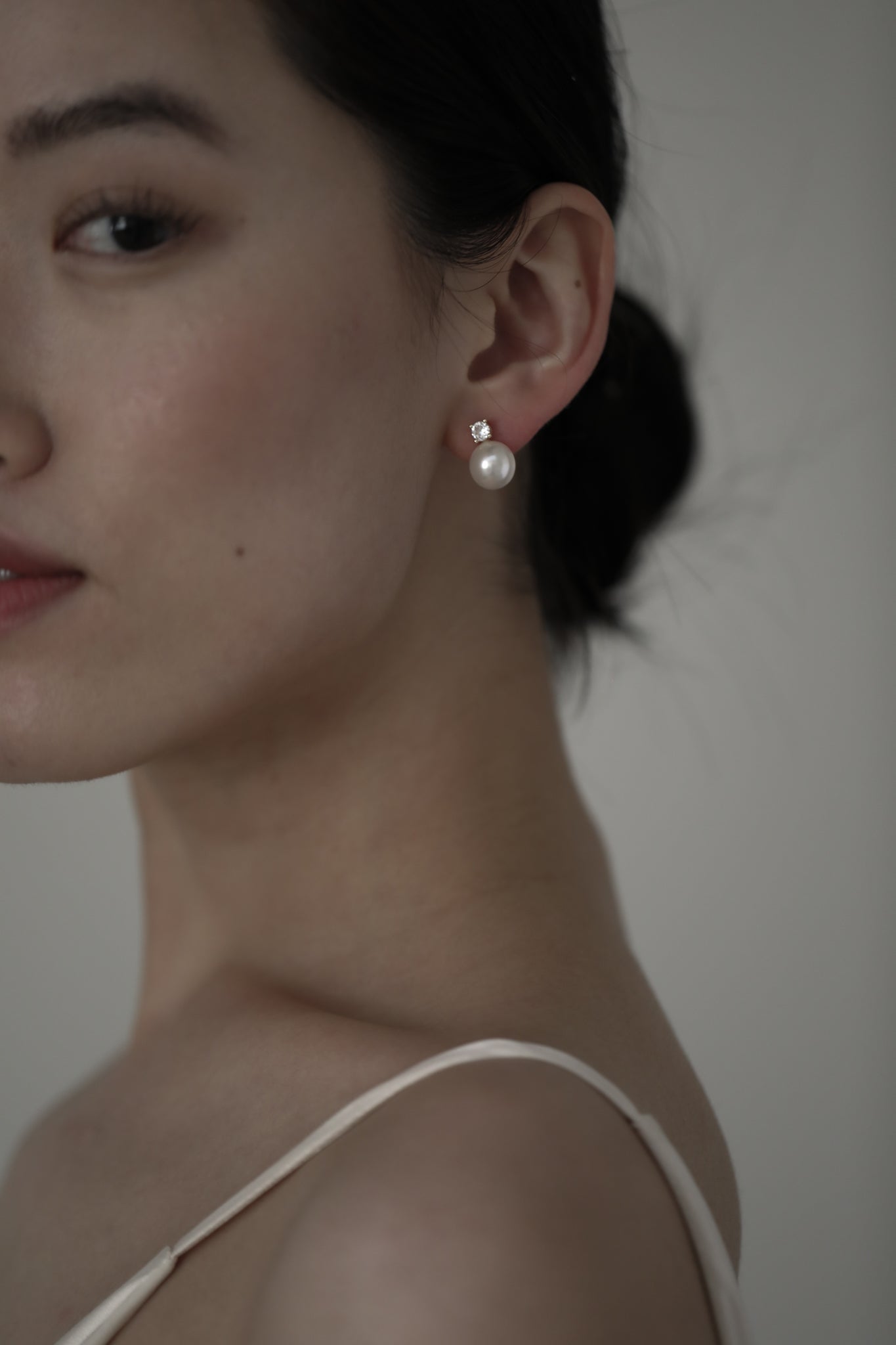 Crystal Pearl Stud Earrings - Sale