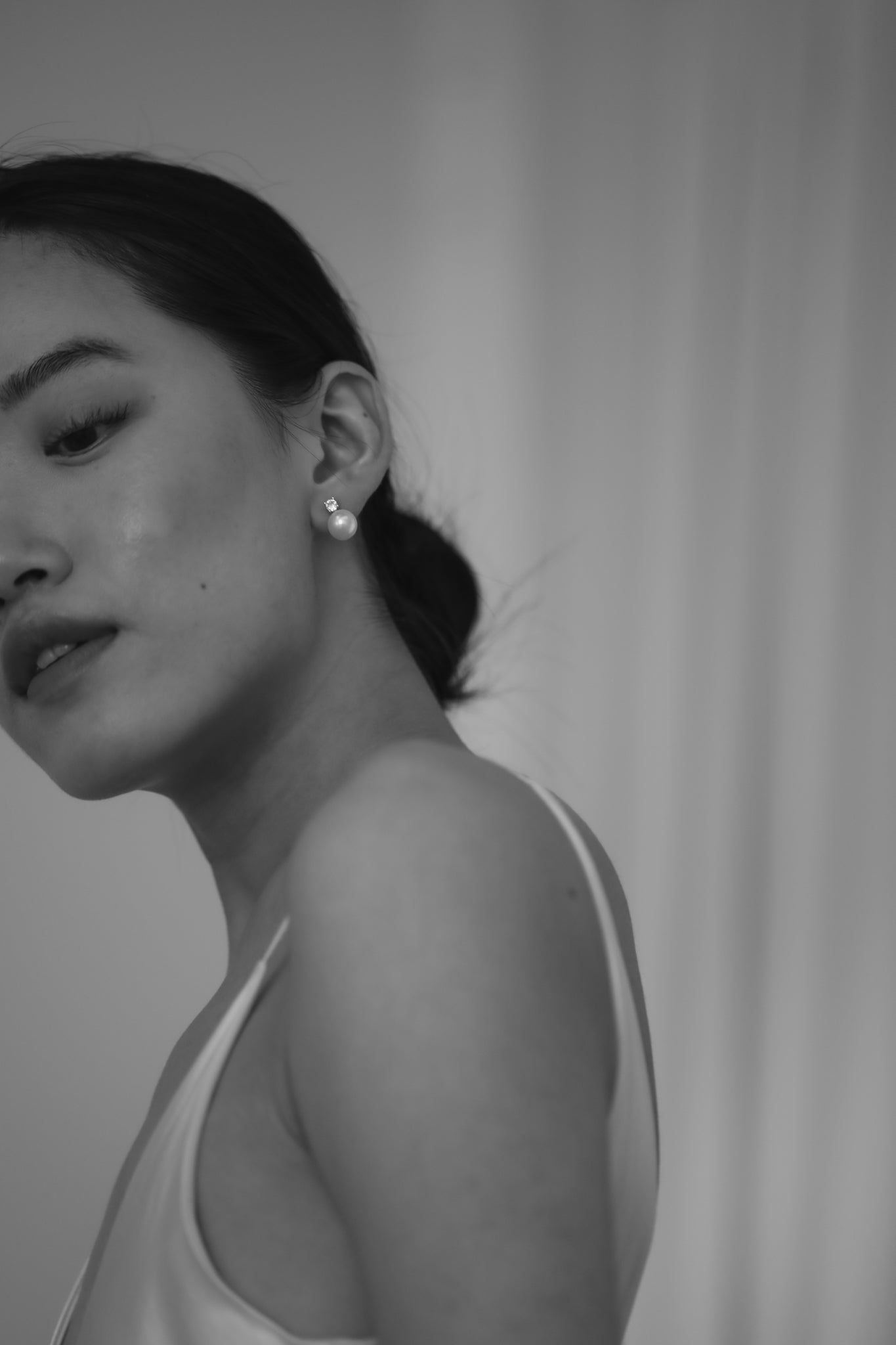 Crystal Pearl Stud Earrings - Sale
