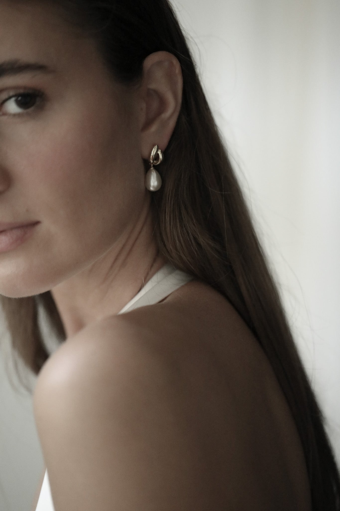 Double Orb Pearl Drop Earrings - Sale