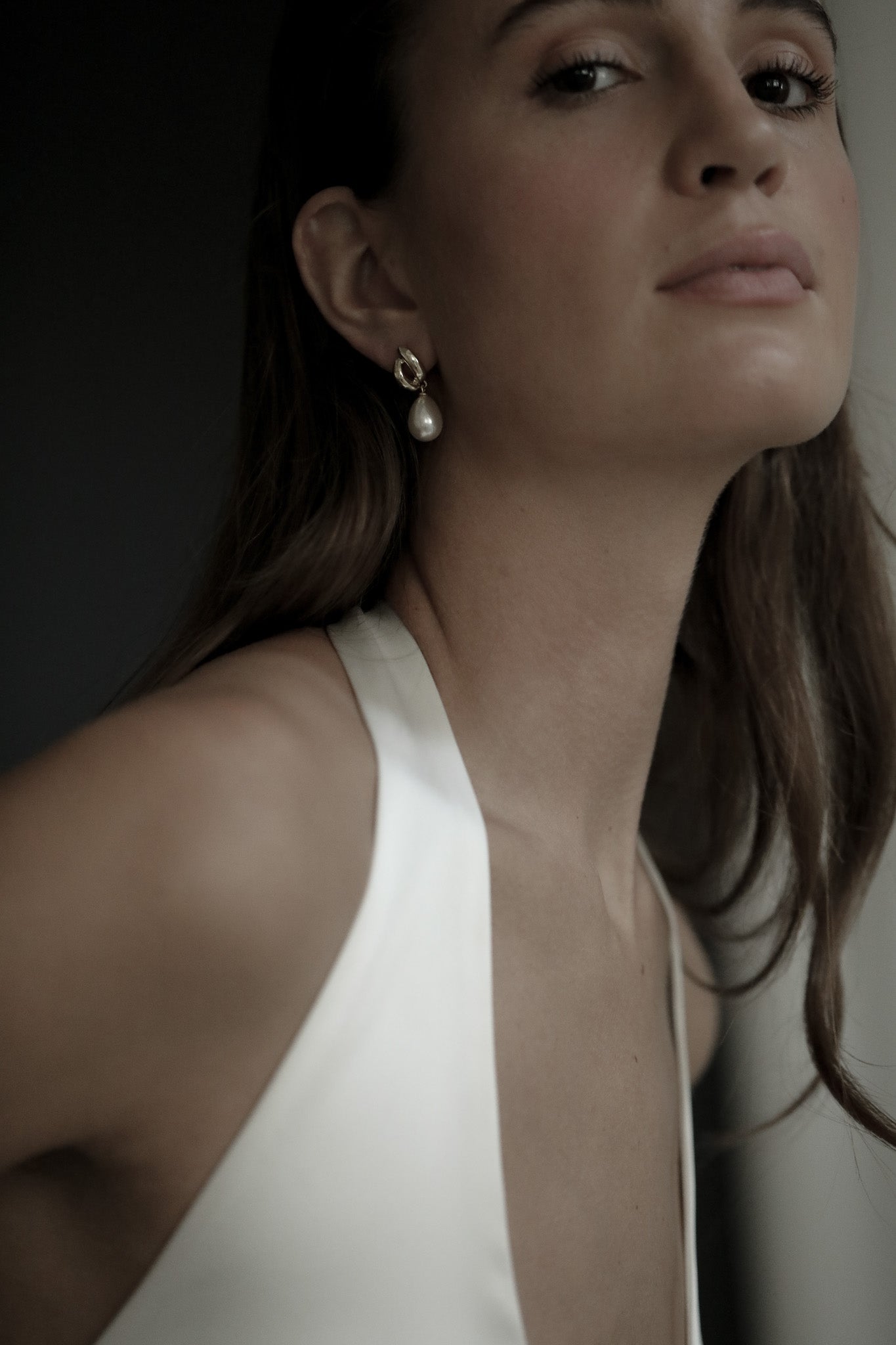 Double Orb Pearl Drop Earrings - Sale