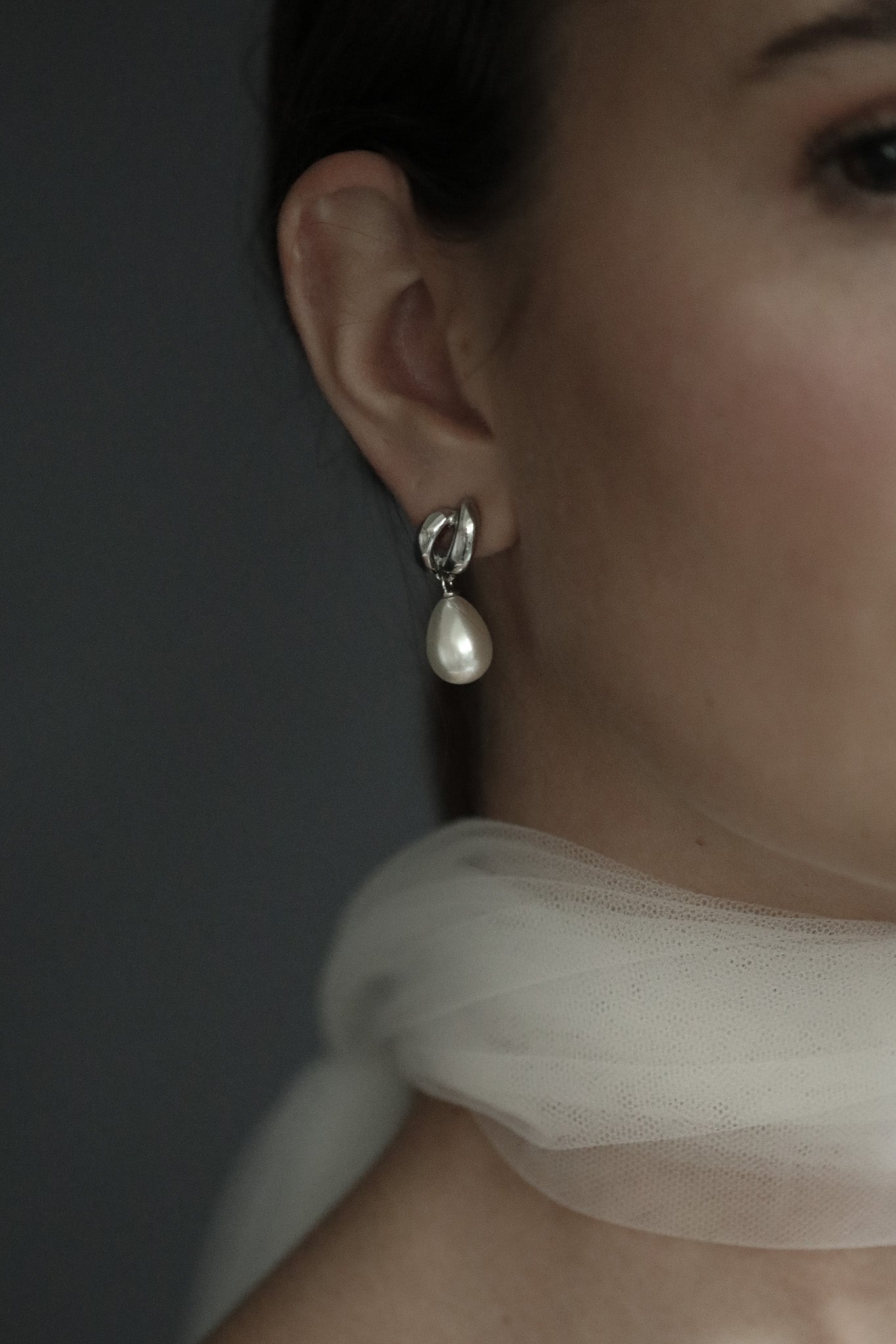 Double Orb Pearl Drop Earrings - Sale