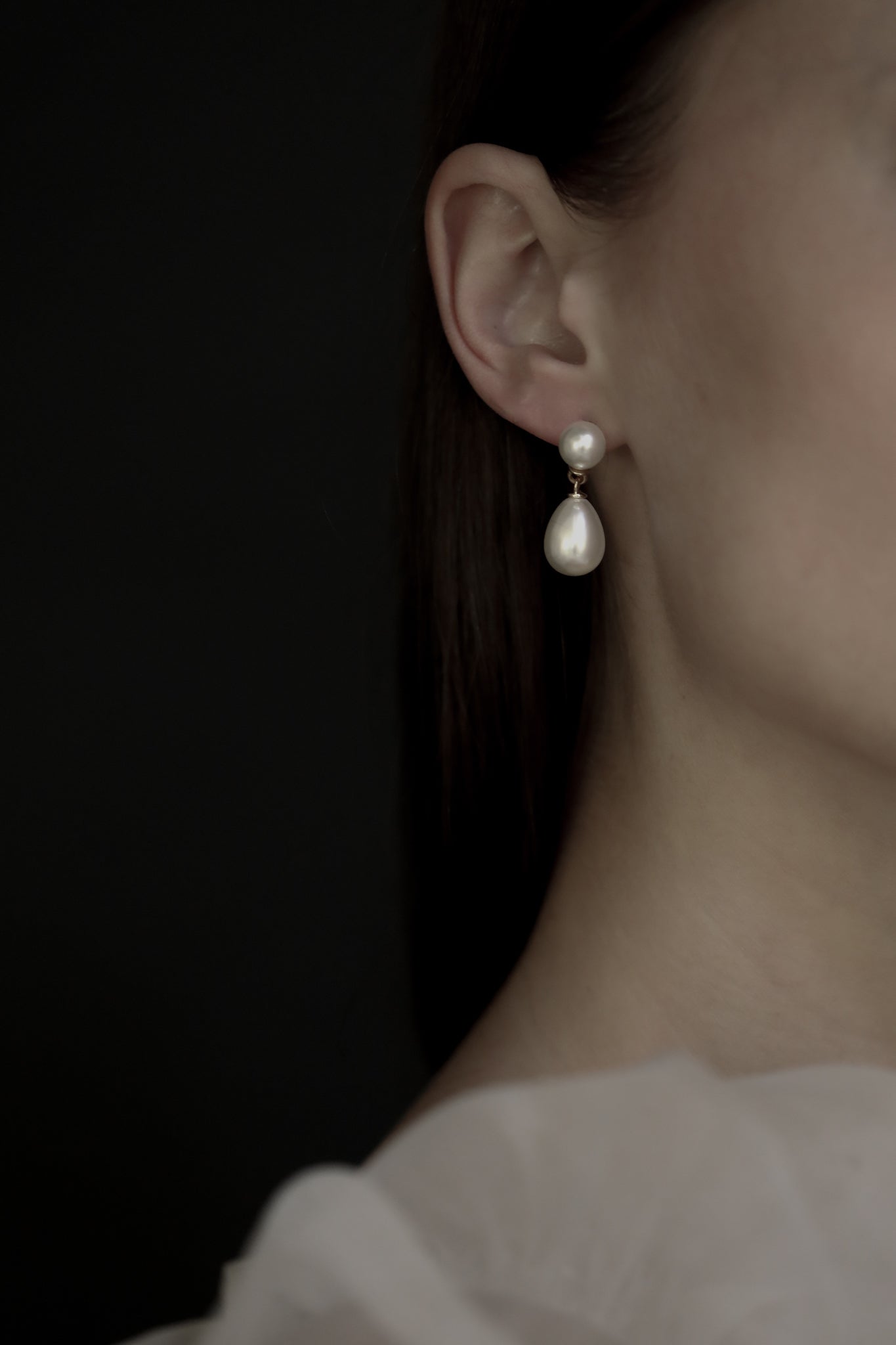 Pearl Double Drop Earrings - Sale