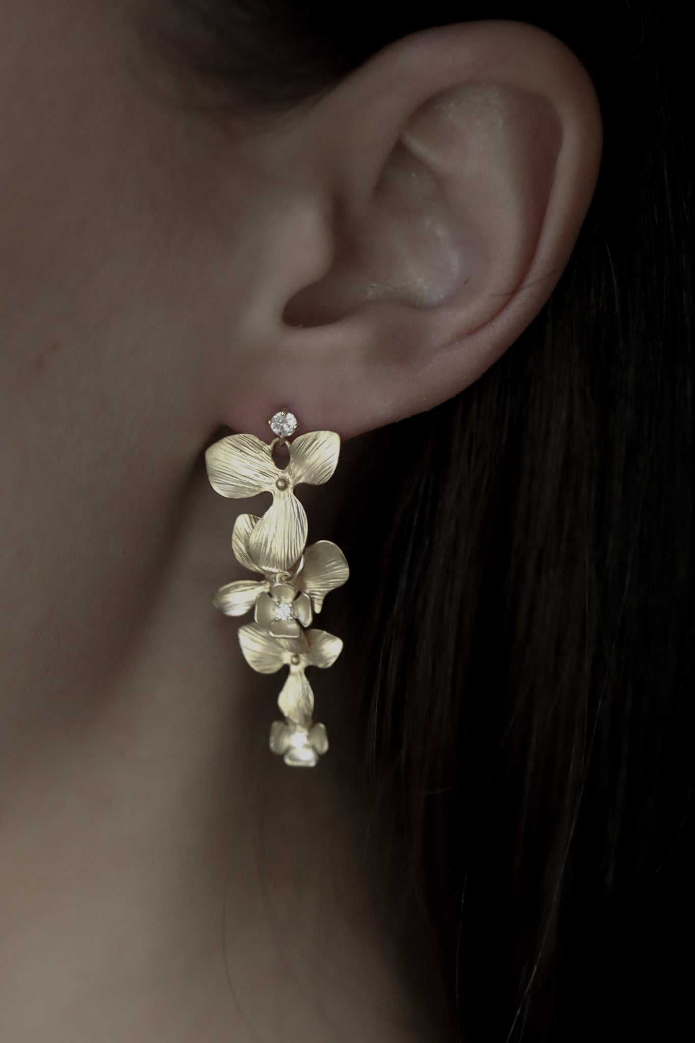 Floral Cascading Drop Earrings - Sale