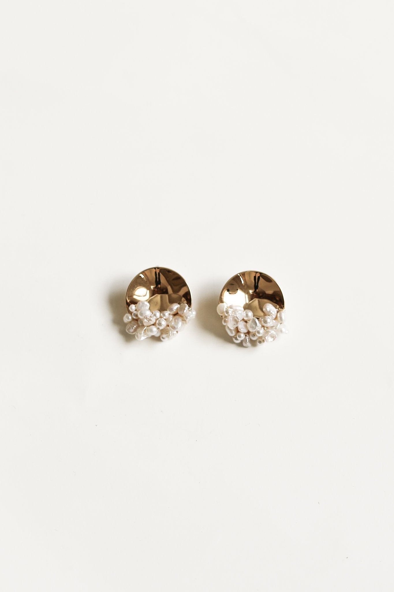 Freshwater Pearl Cluster Spheric Stud - Sale