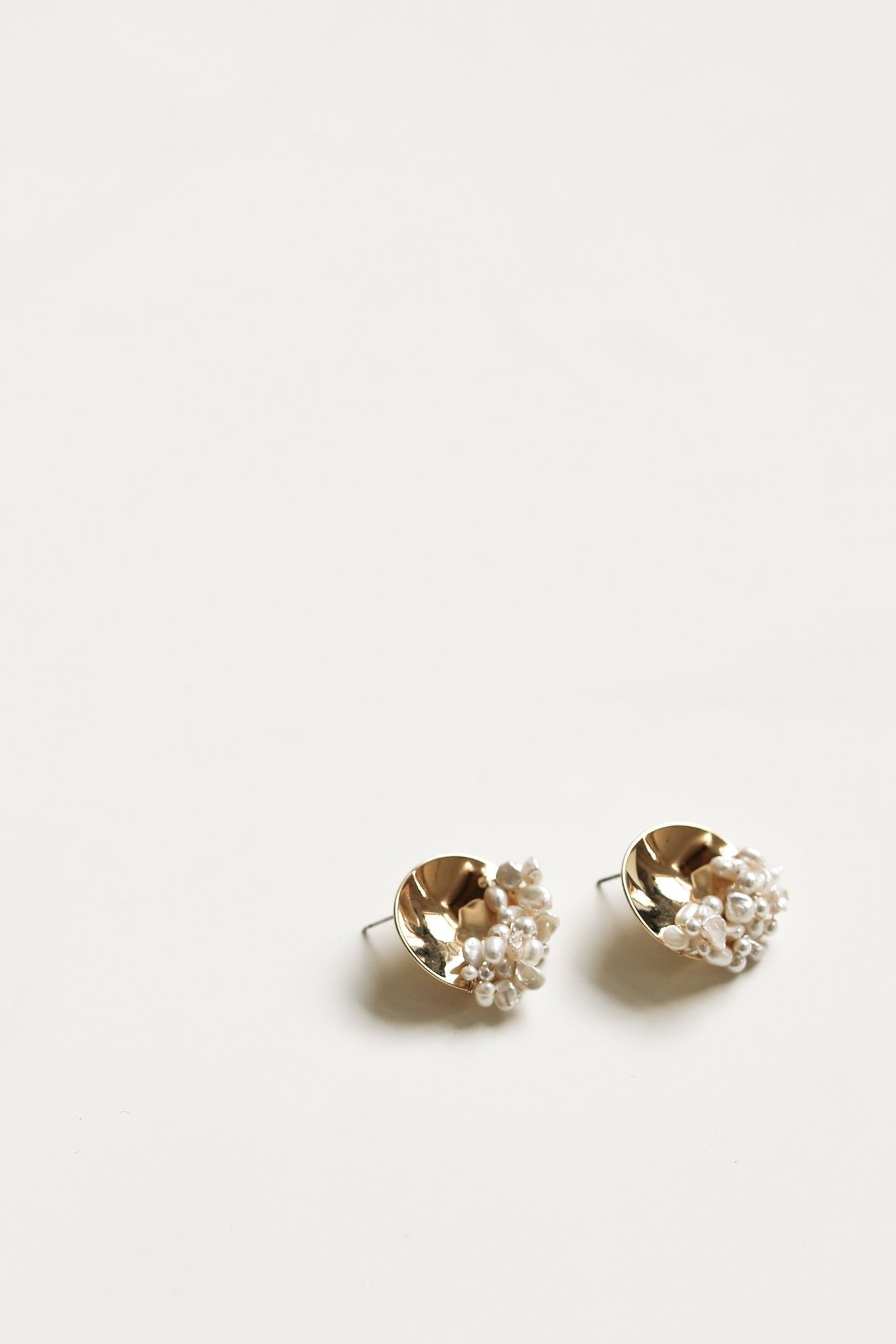 Freshwater Pearl Cluster Spheric Stud - Sale