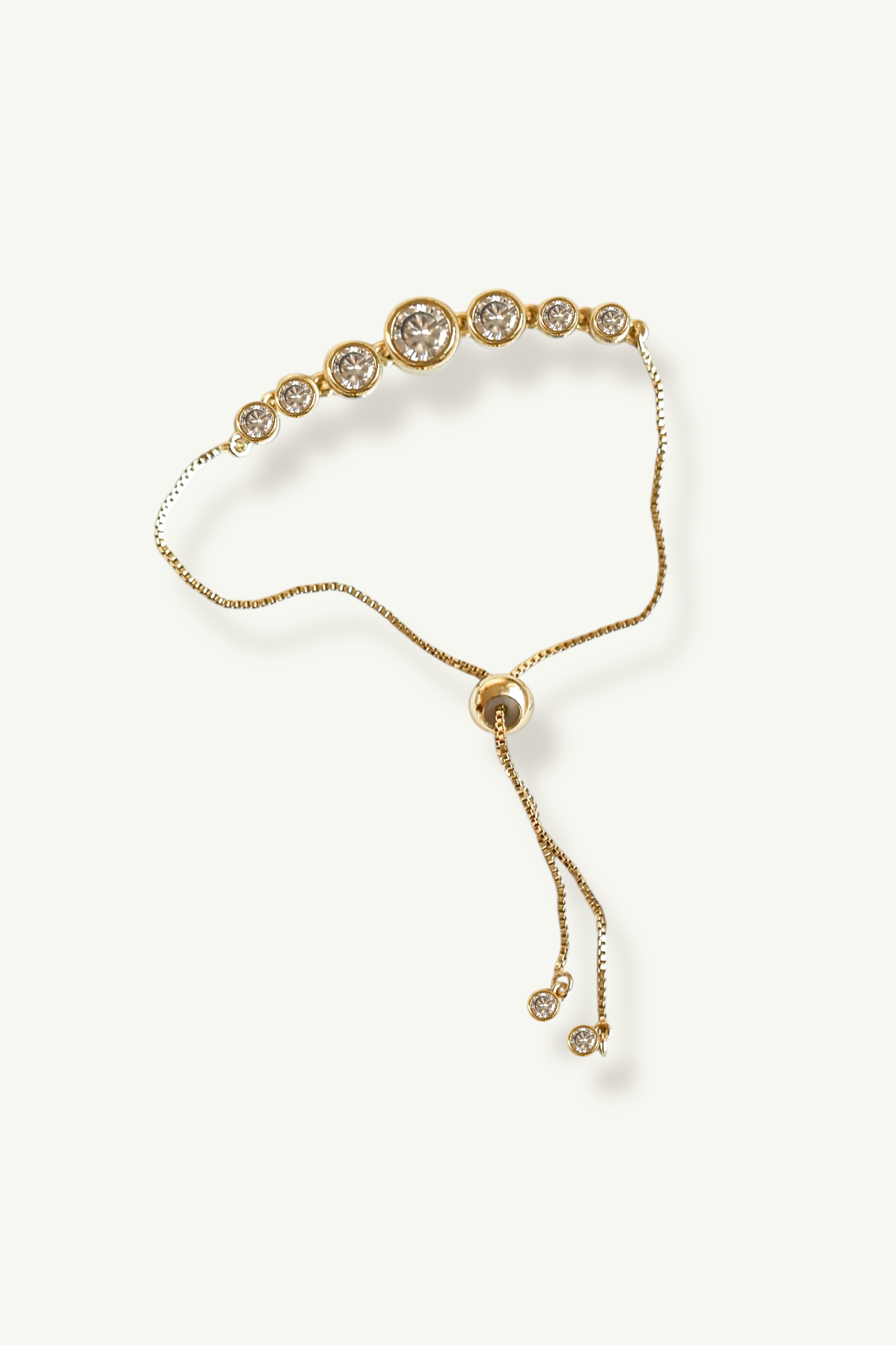 Bezel Gold Bolo Bracelet - Sale